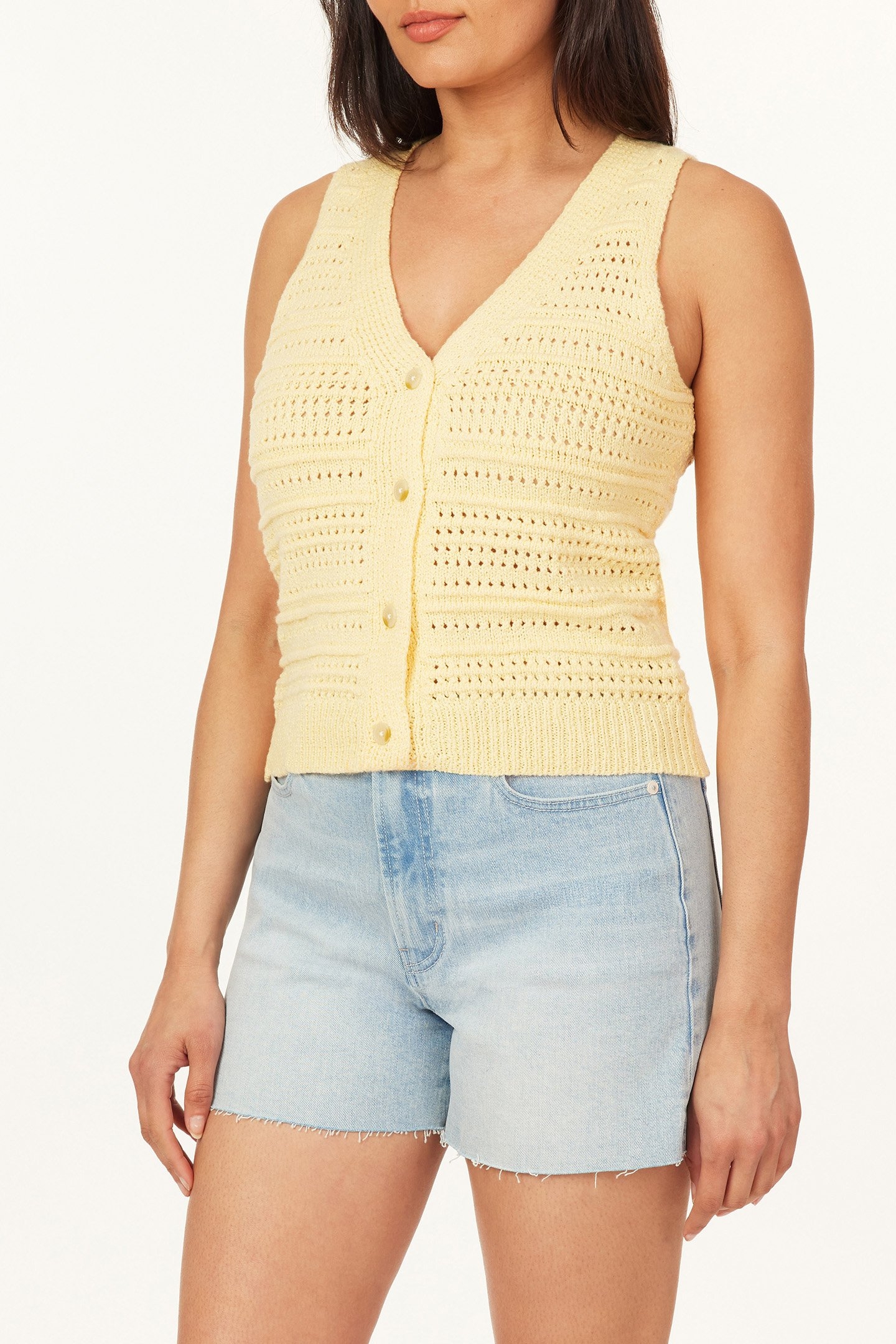 OPEN KNIT VEST GOLDEN HAZE 5