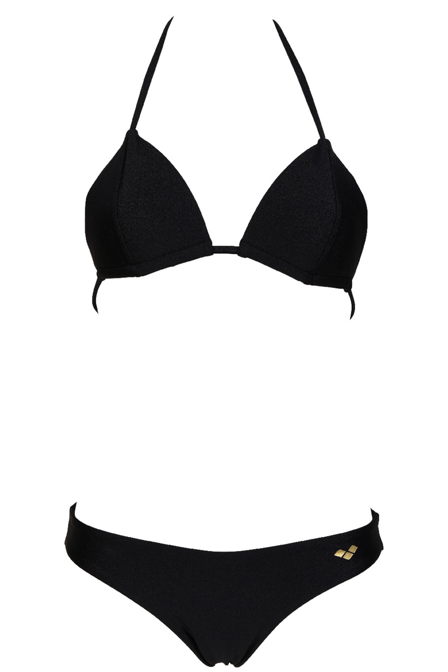 WOMEN'S BIKINI TRIANGLE SOLID BLACK 4
