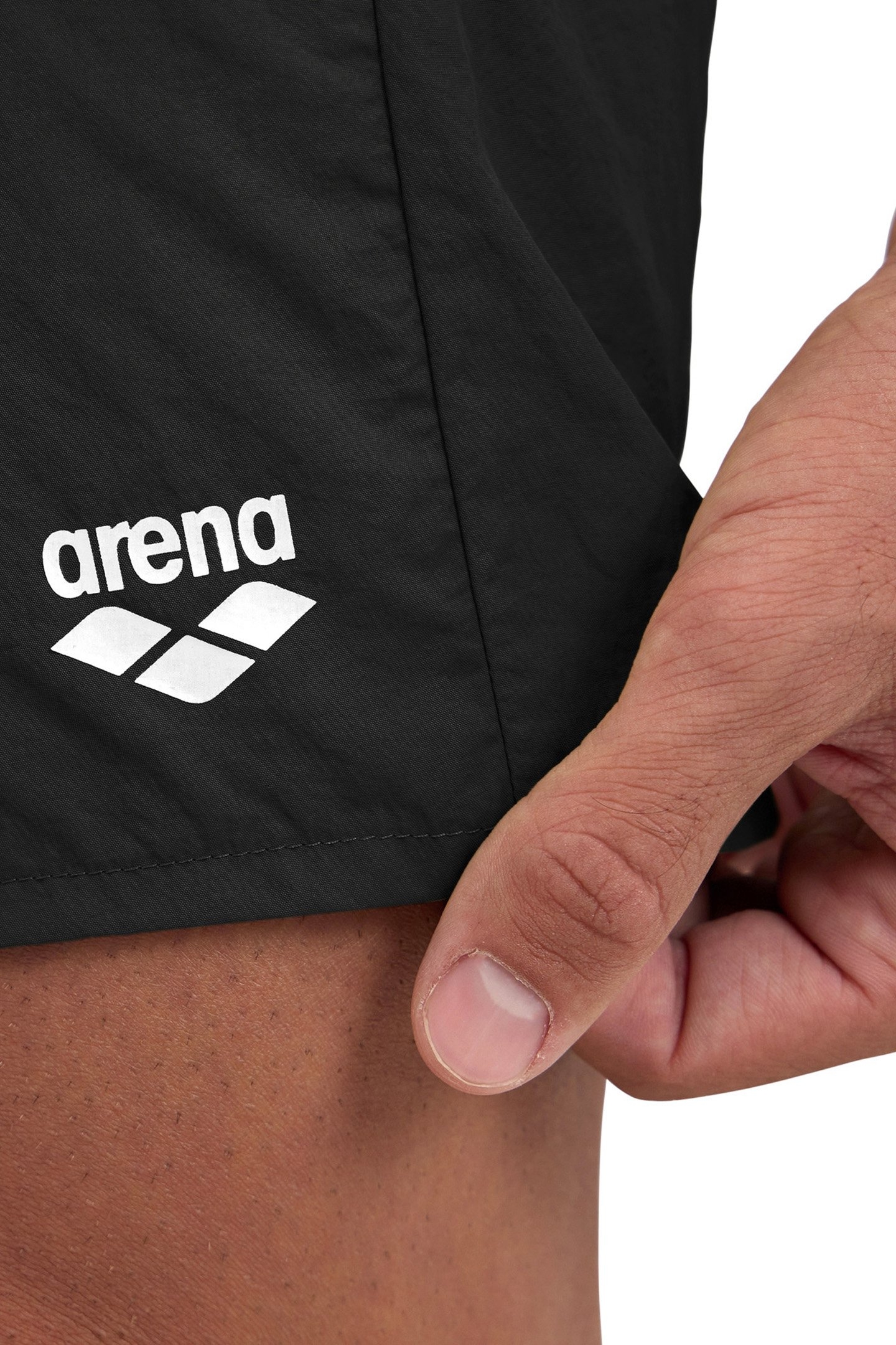 MEN'S ARENA PRO_FILE BEACH BOXER LOGO BLACK-WHITE 4