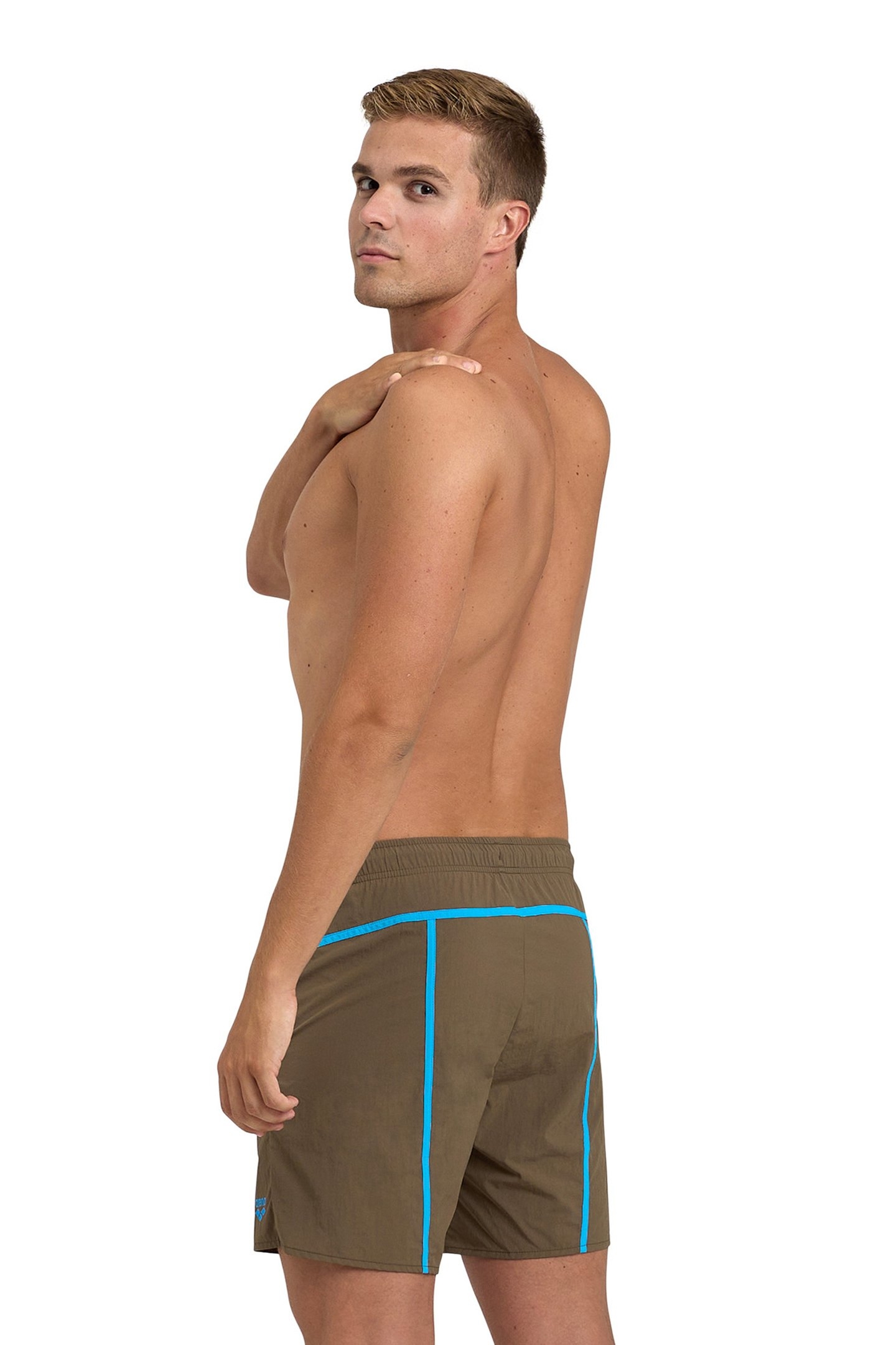 MEN'S ARENA PRO_FILE BEACH BOXER DARK OLIVE-TURQUOISE 2