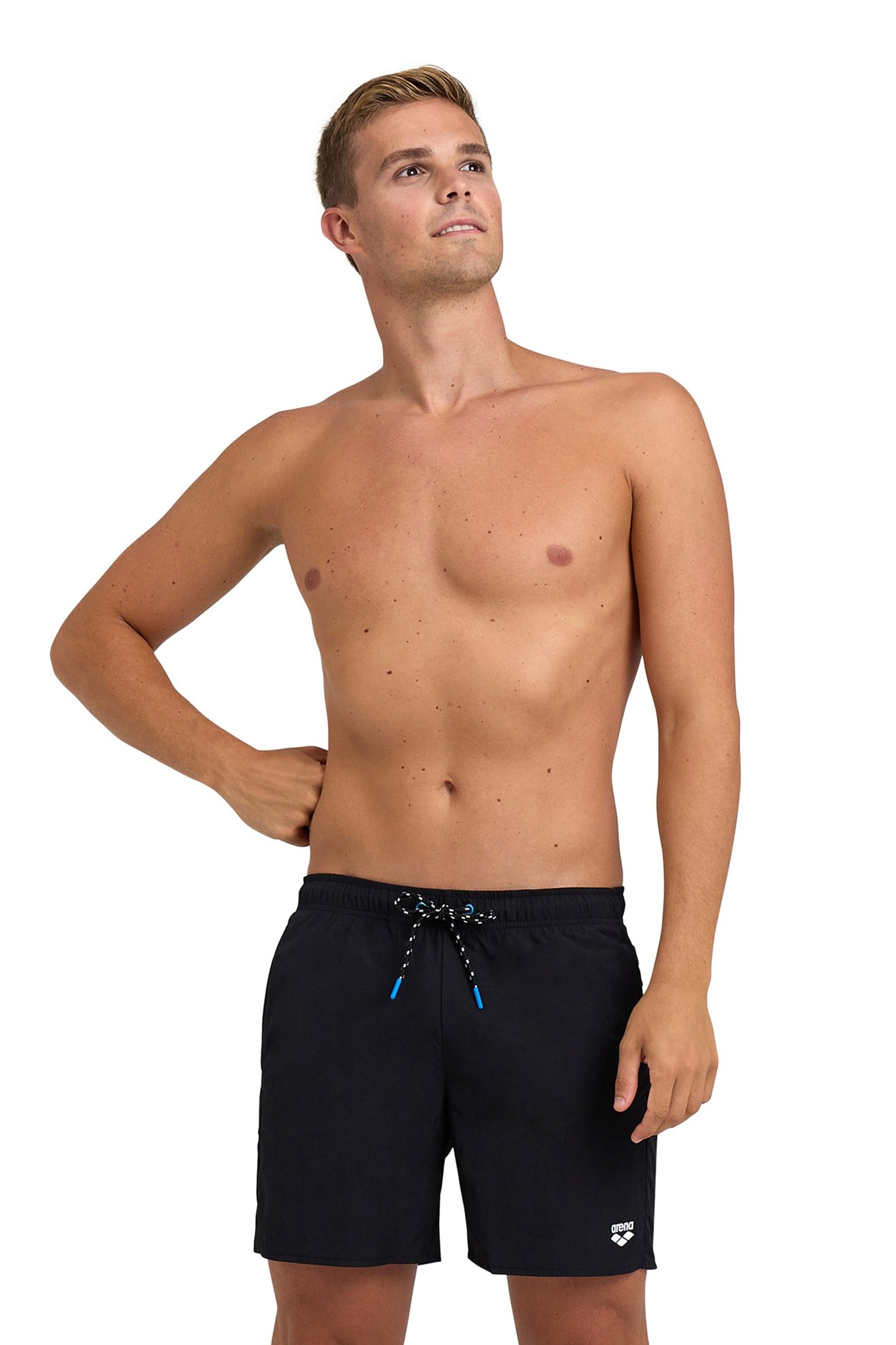 MEN'S ARENA PRO_FILE BEACH BOXER BLACK-WHITE 1