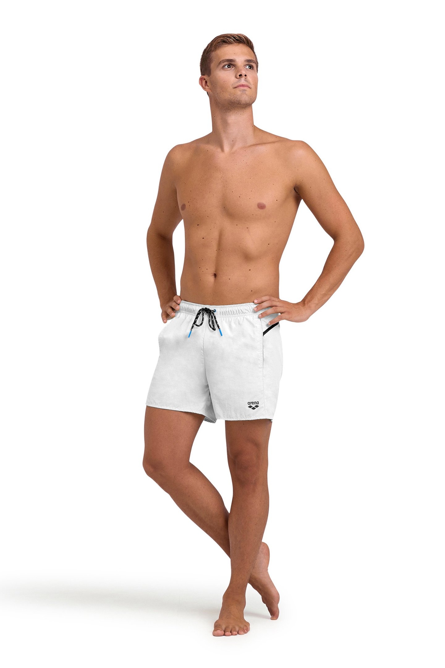 MEN'S ARENA PRO_FILE BEACH X-SHORT WHITE-NAVY 3