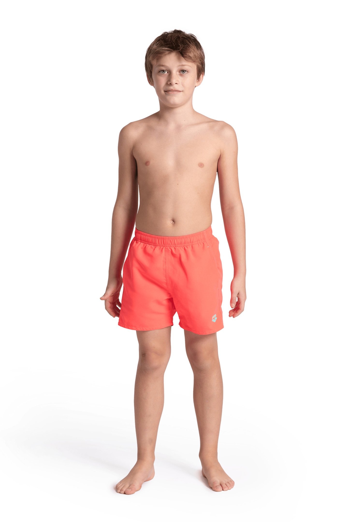 BOYS' BEACH BOXER SOLID R FLUO RED-WATER 3
