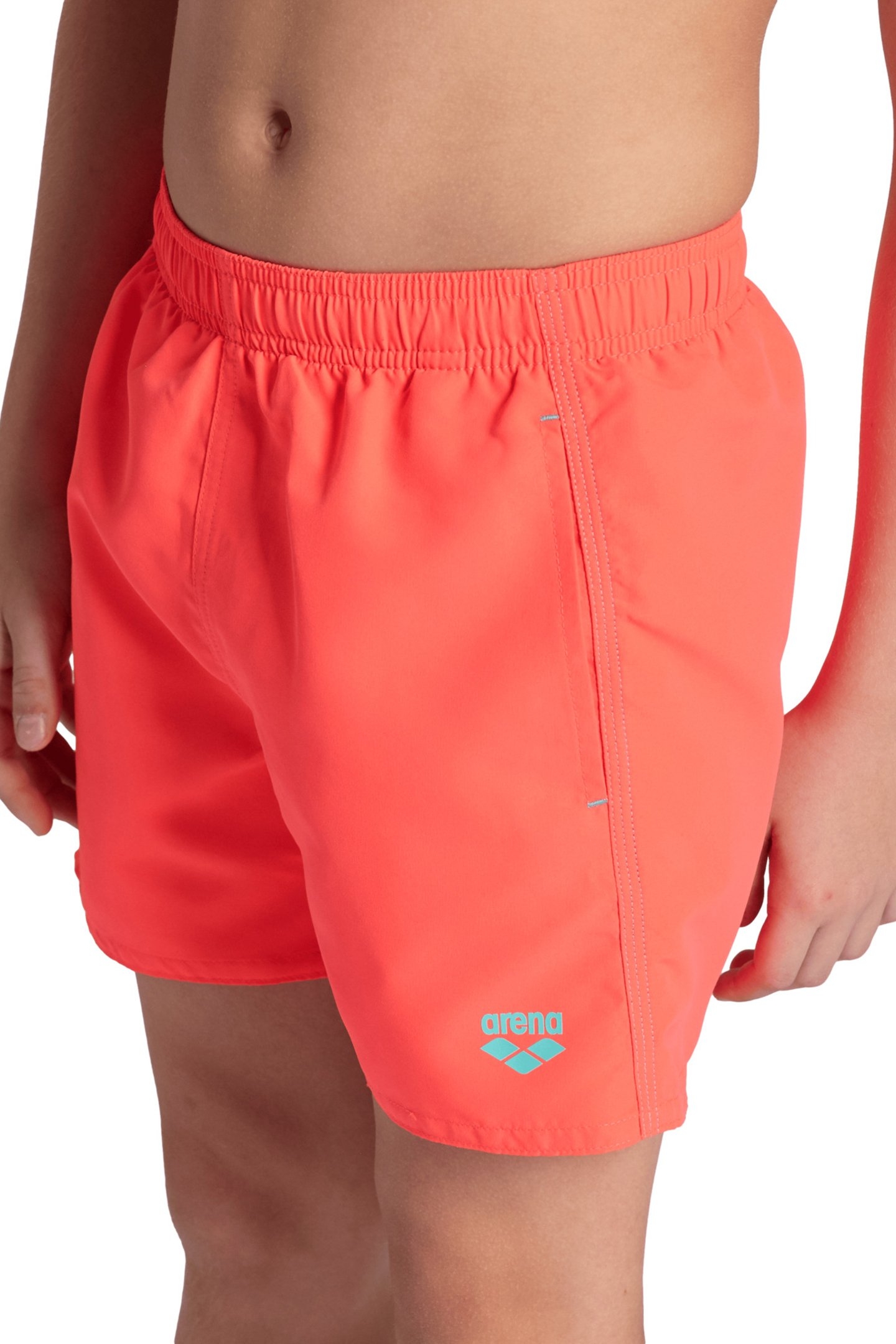 BOYS' BEACH BOXER SOLID R FLUO RED-WATER 4