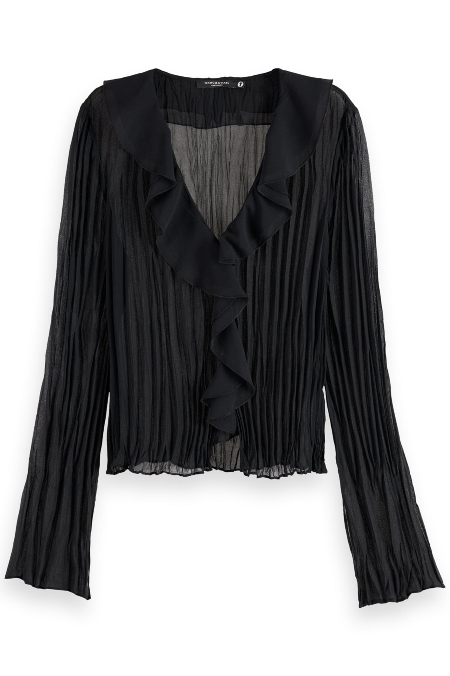 RUFFLED TOP EVENING BLACK 4