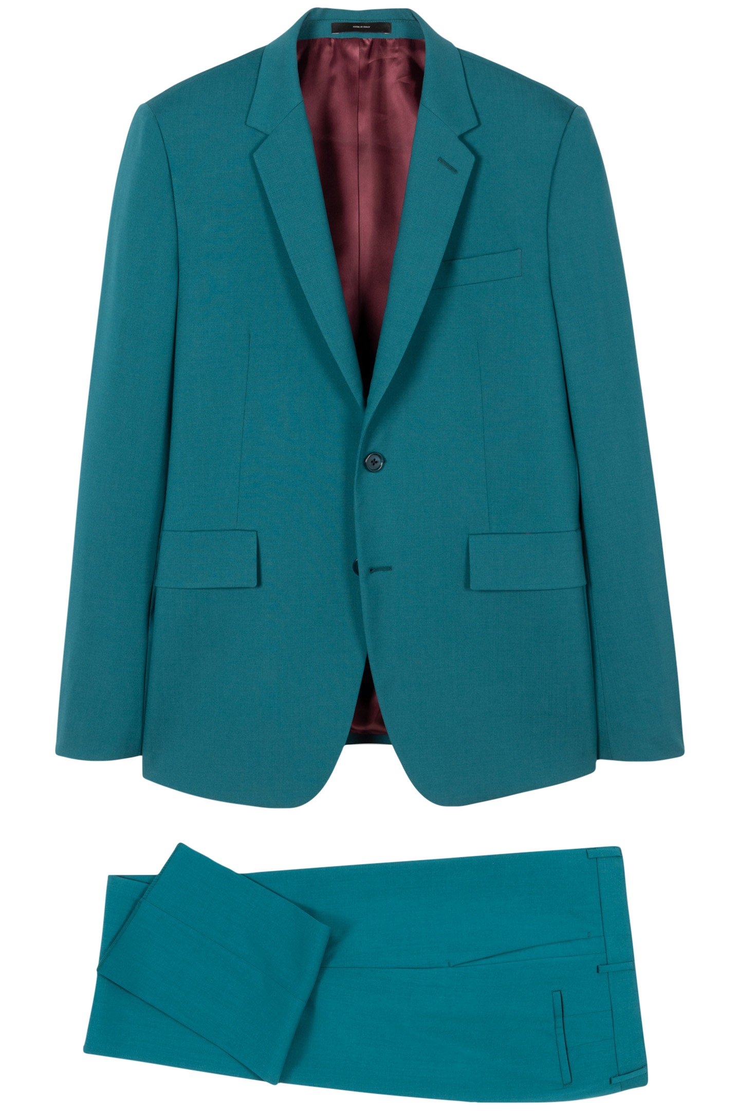 SLIM FIT 2 BUTTON SUIT PETROL BLUE 2