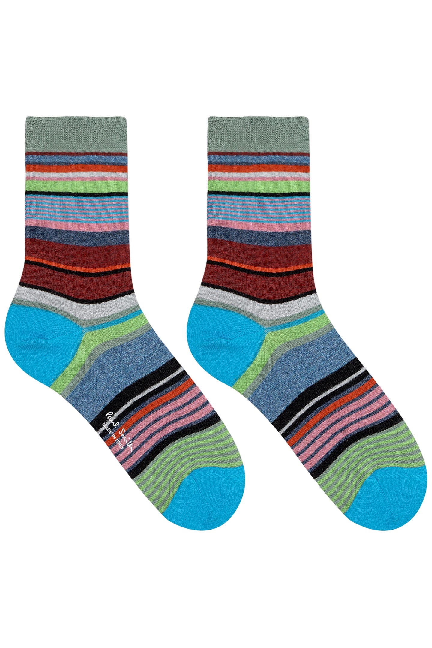 SOCK CHLOE STRIPE EMERALD GREEN 2