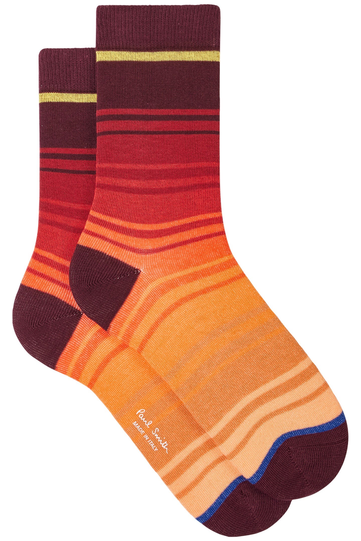 SOCK DAVINA STRIPE BURGUNDY/BORDE 1
