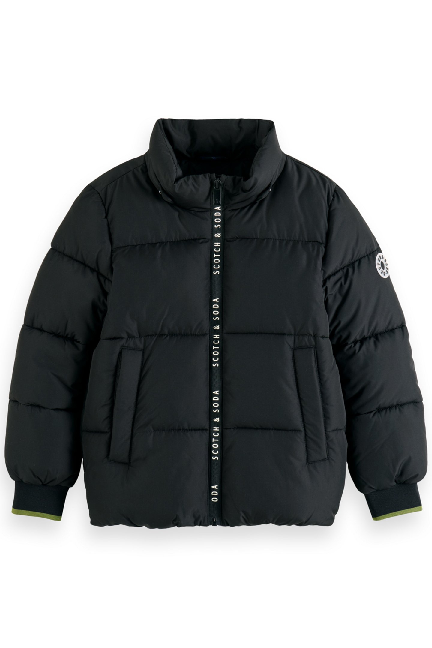 BOY WATER REPELLENT HOODED PUFFER JACKET BLACK 3