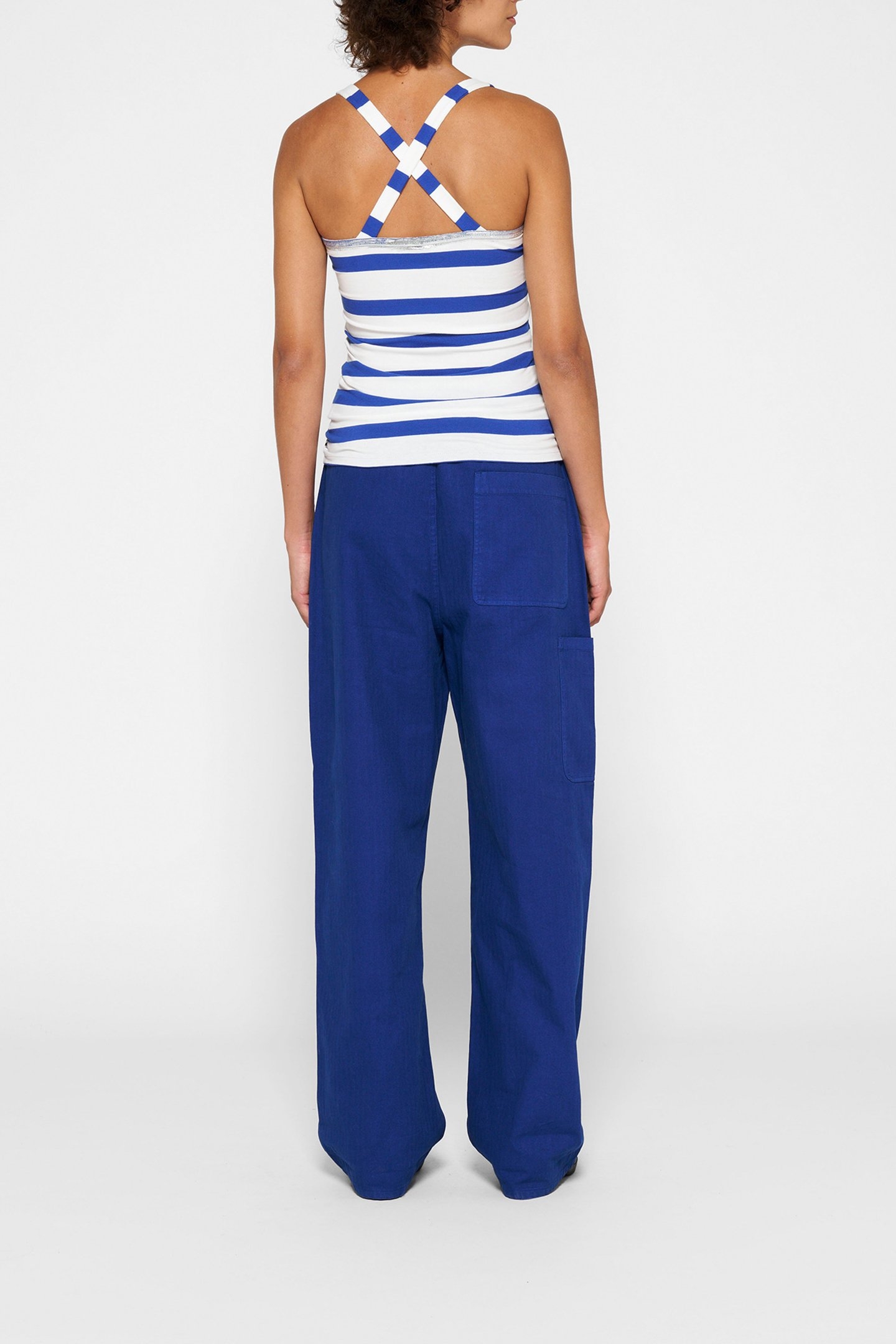 WRAPPER STRIPES FOIL ECRU/ELECTRIC BLUE 3