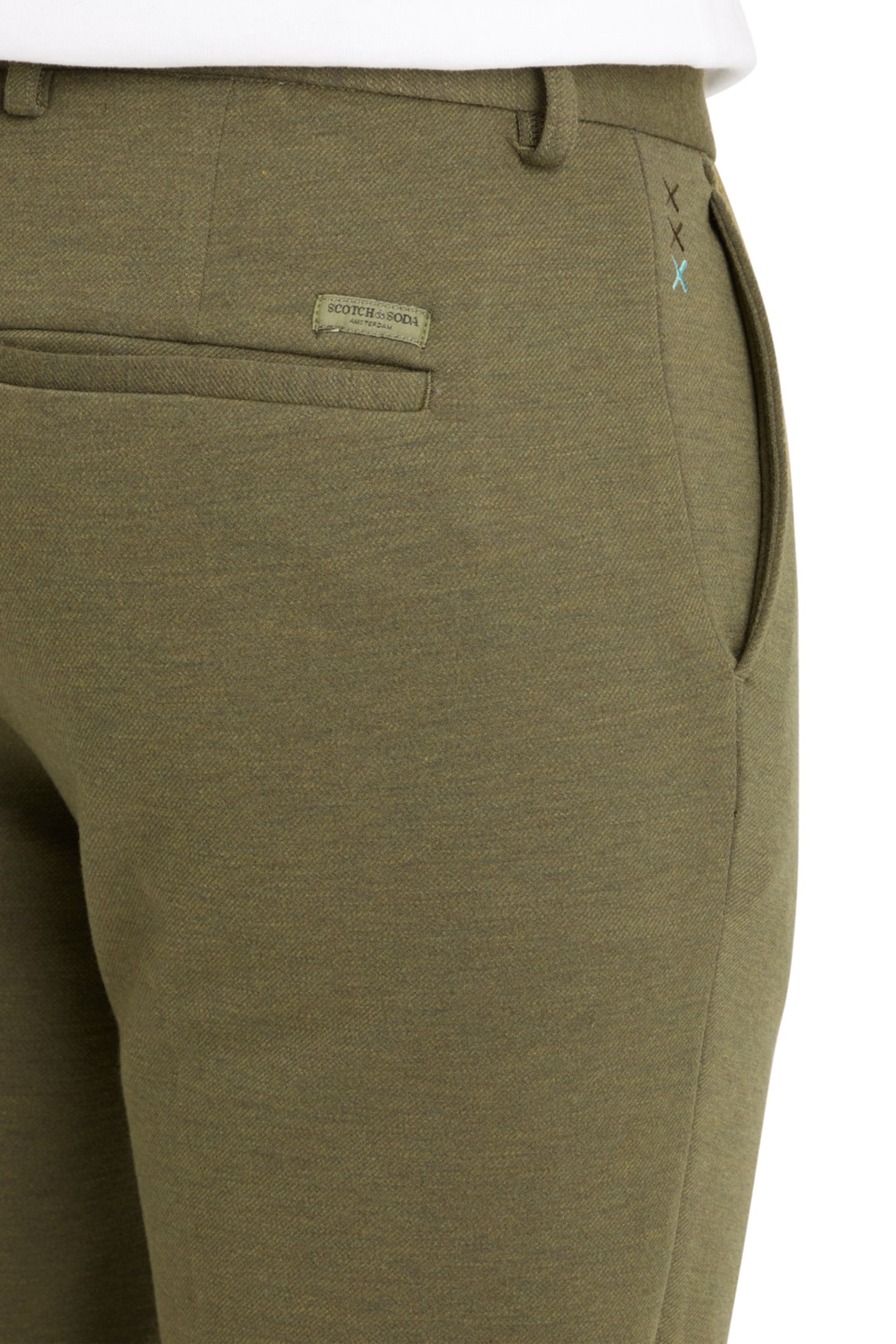 MOTT - KNITTED SLIM FIT CHINO MOSS GREEN MELANGE 8