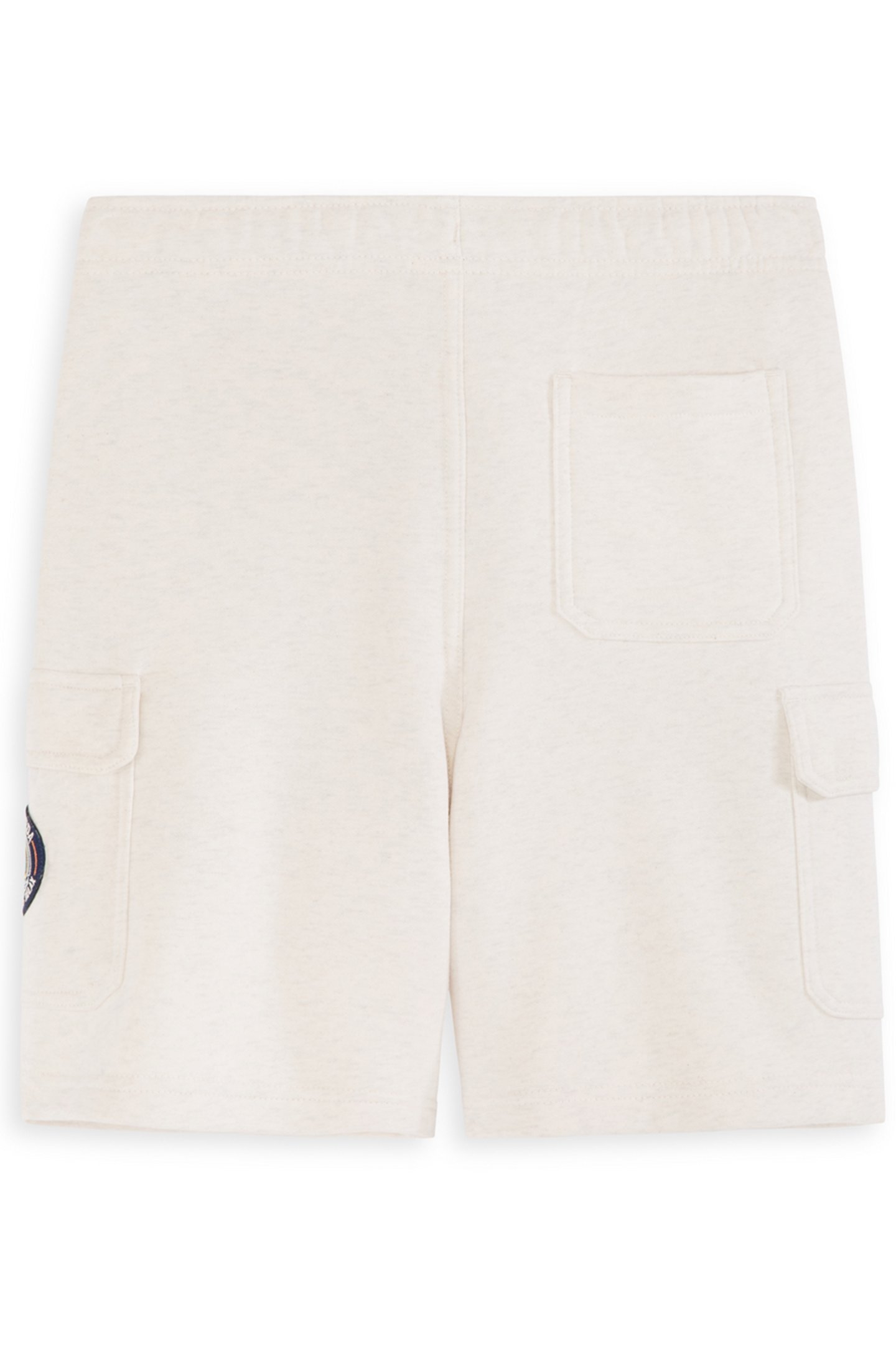 BOYS S&S FLEECE CARGO SHORT IVORY 2
