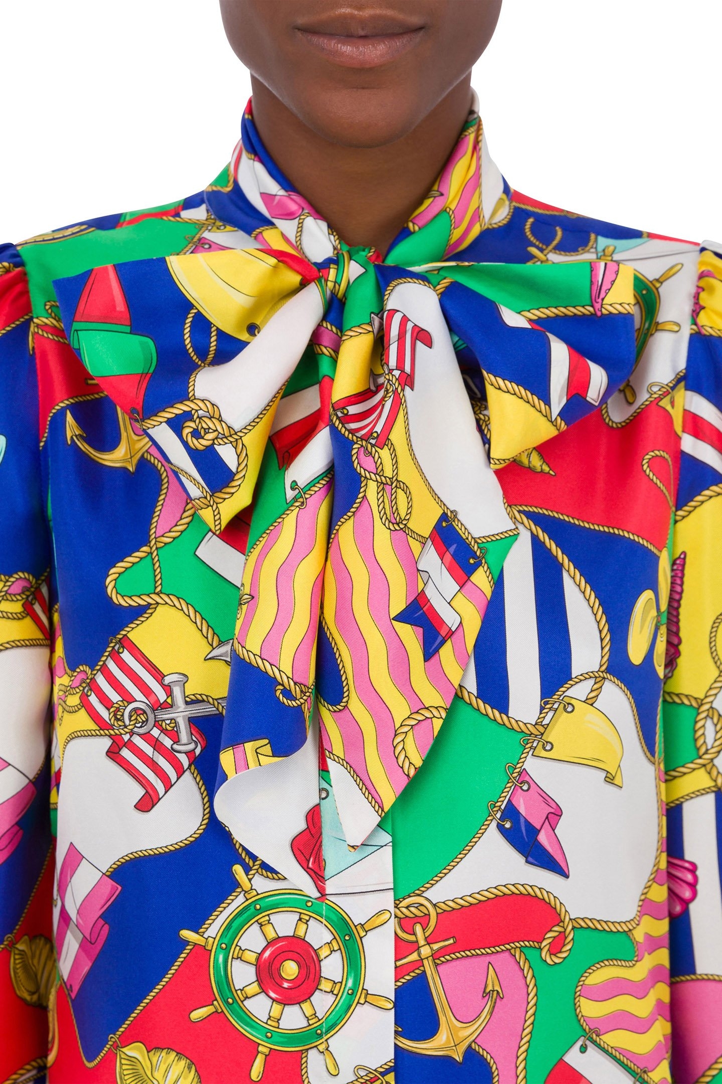 ALLOVER NAUTICAL SILK TWILL SHIRT MULTICOLOUR 4