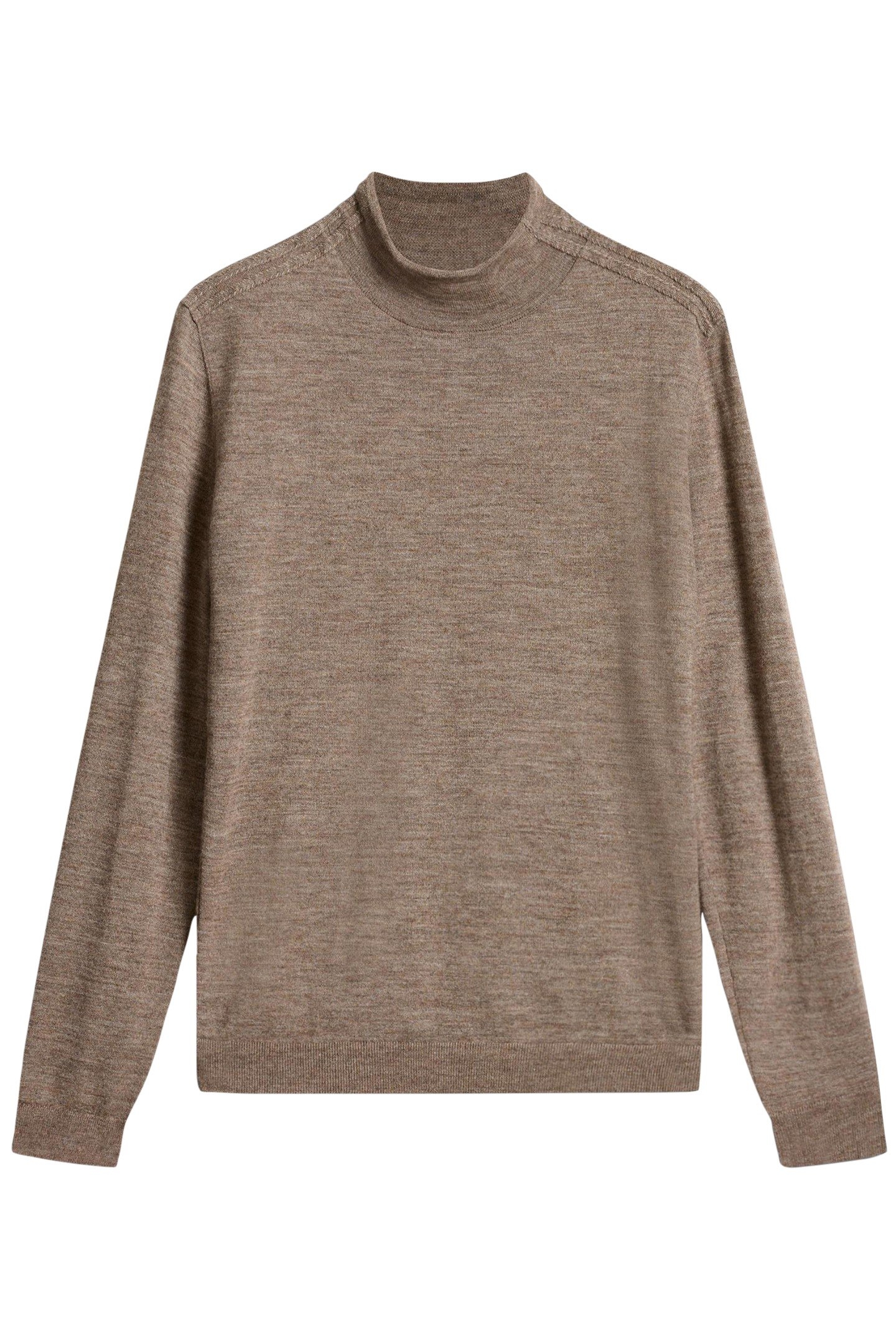 ALONTE REGULAR FIT MOCK NECK NUTMEG 2