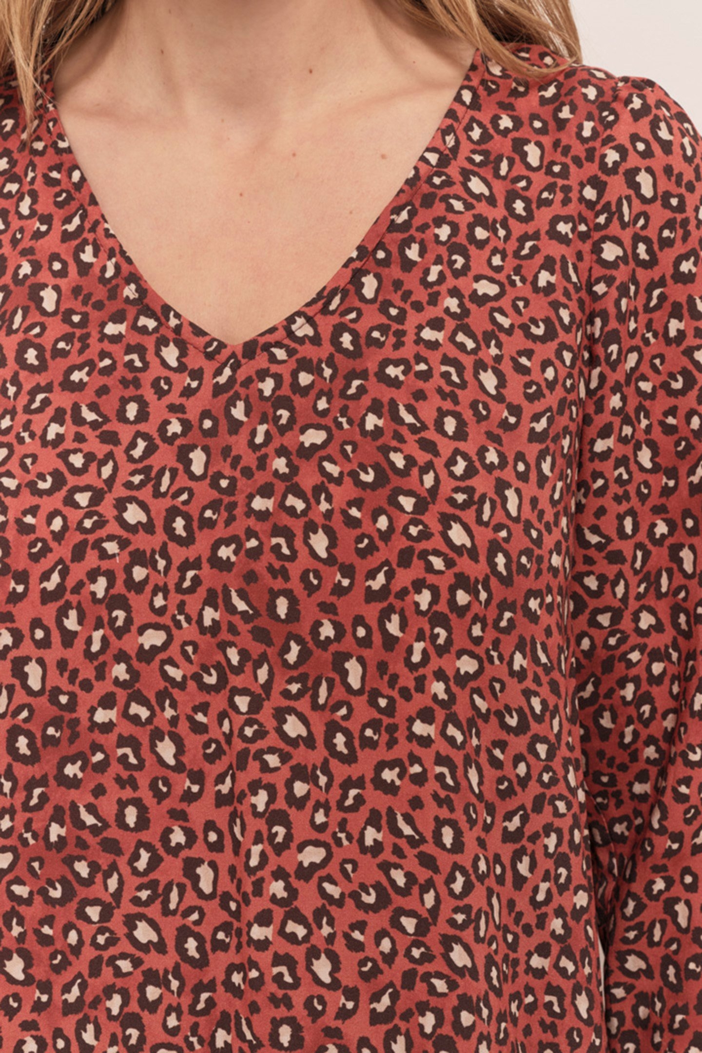 RIOM - PUMPKIN DRESS WITH WINTER SAFARI PRINT 7