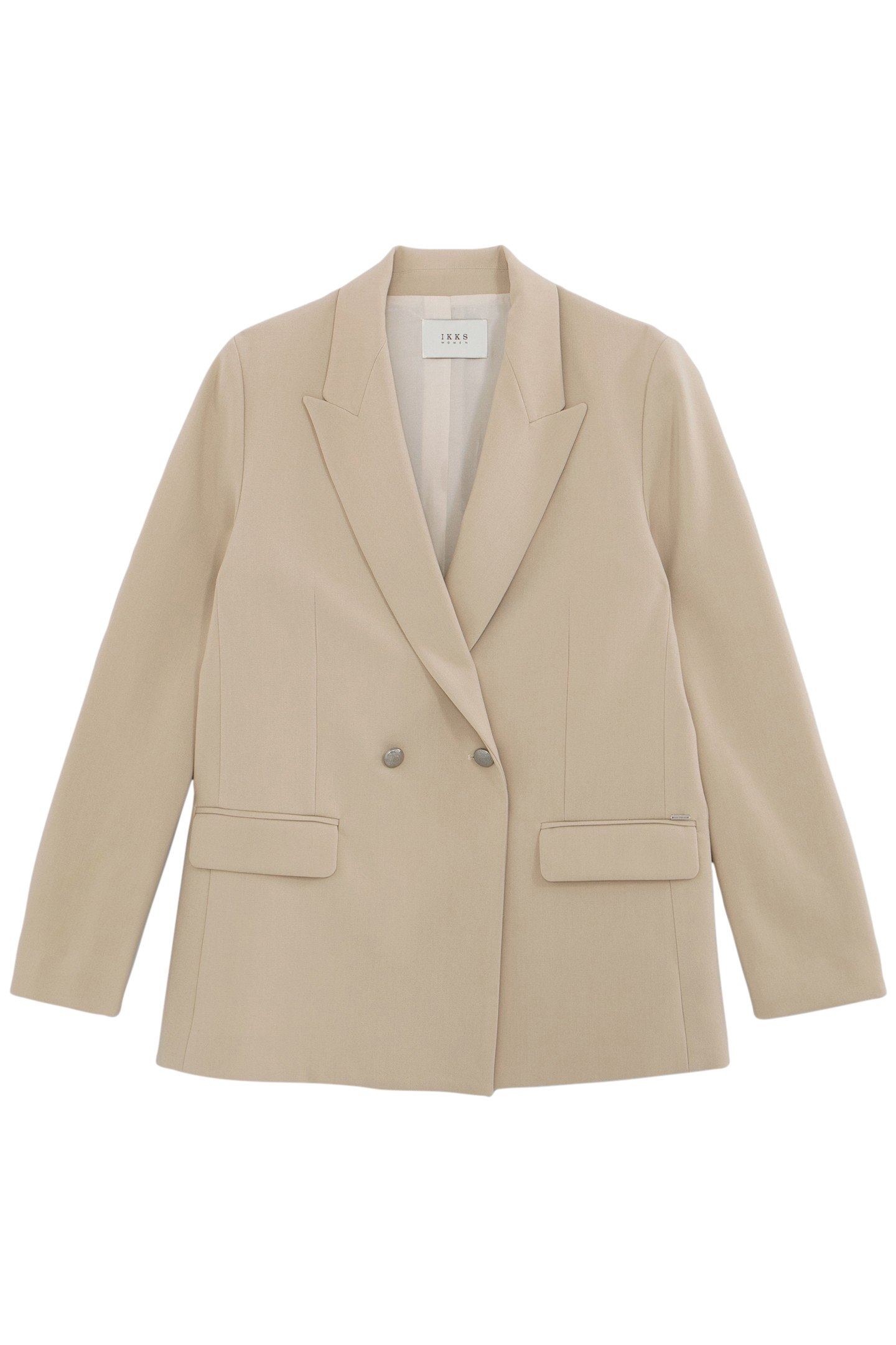 BEIGE RECYCLED POLYESTER SUIT JACKET 4