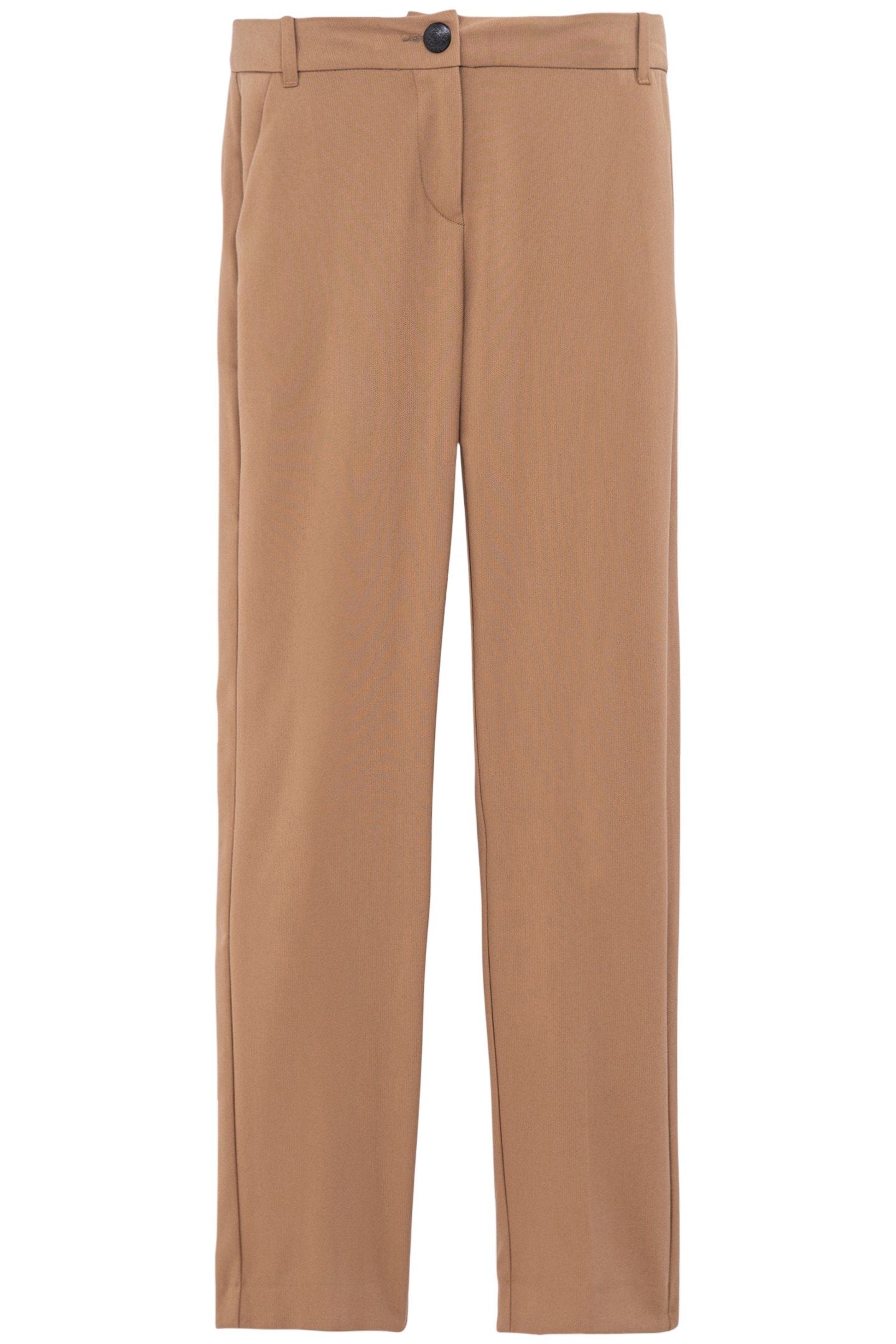 METALLIC-COATED CAMEL STRAIGHT-LEG PANTS 4