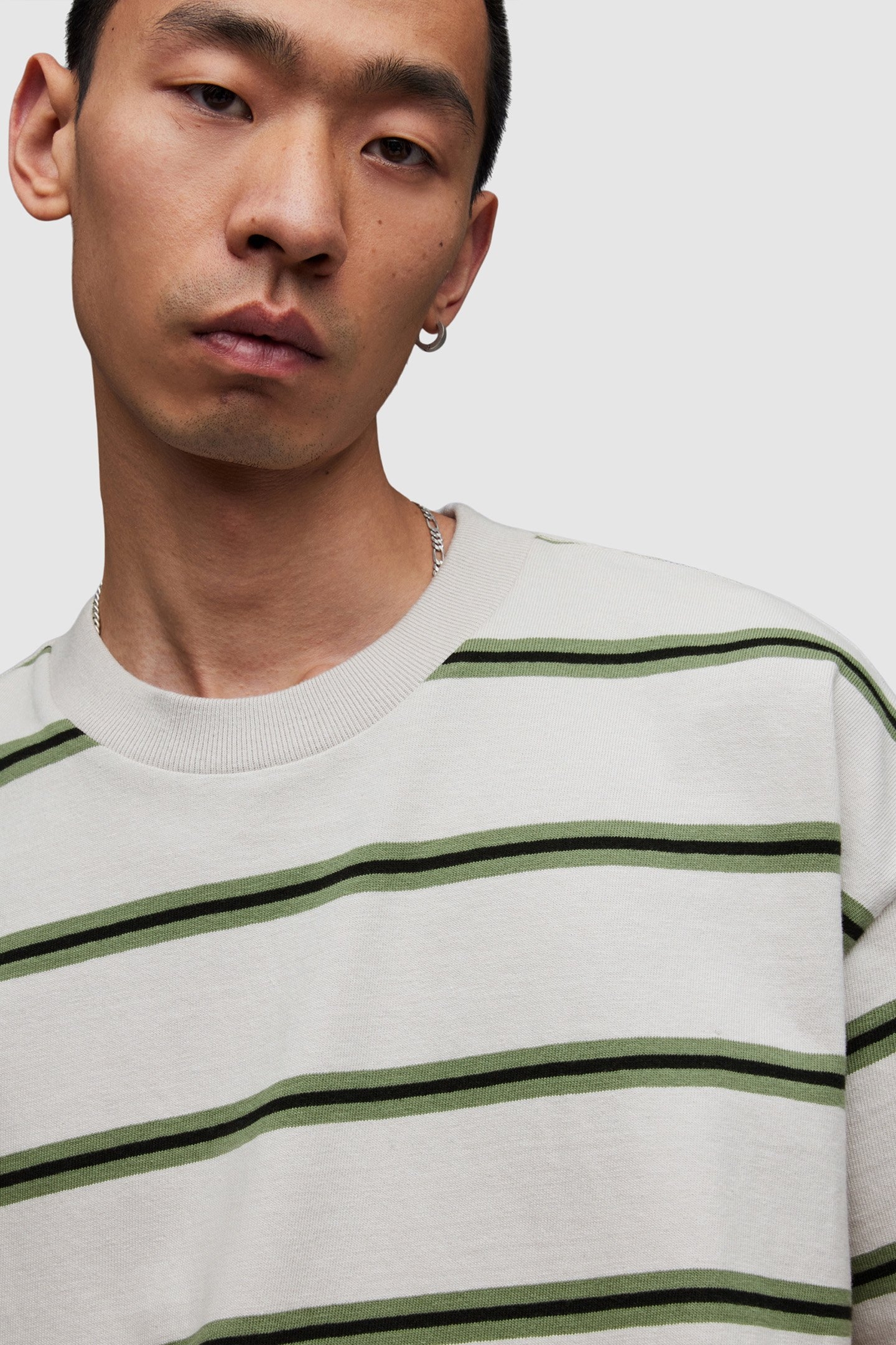 ARDEN SS CREW GRY/GREEN/WSHD BLK 5