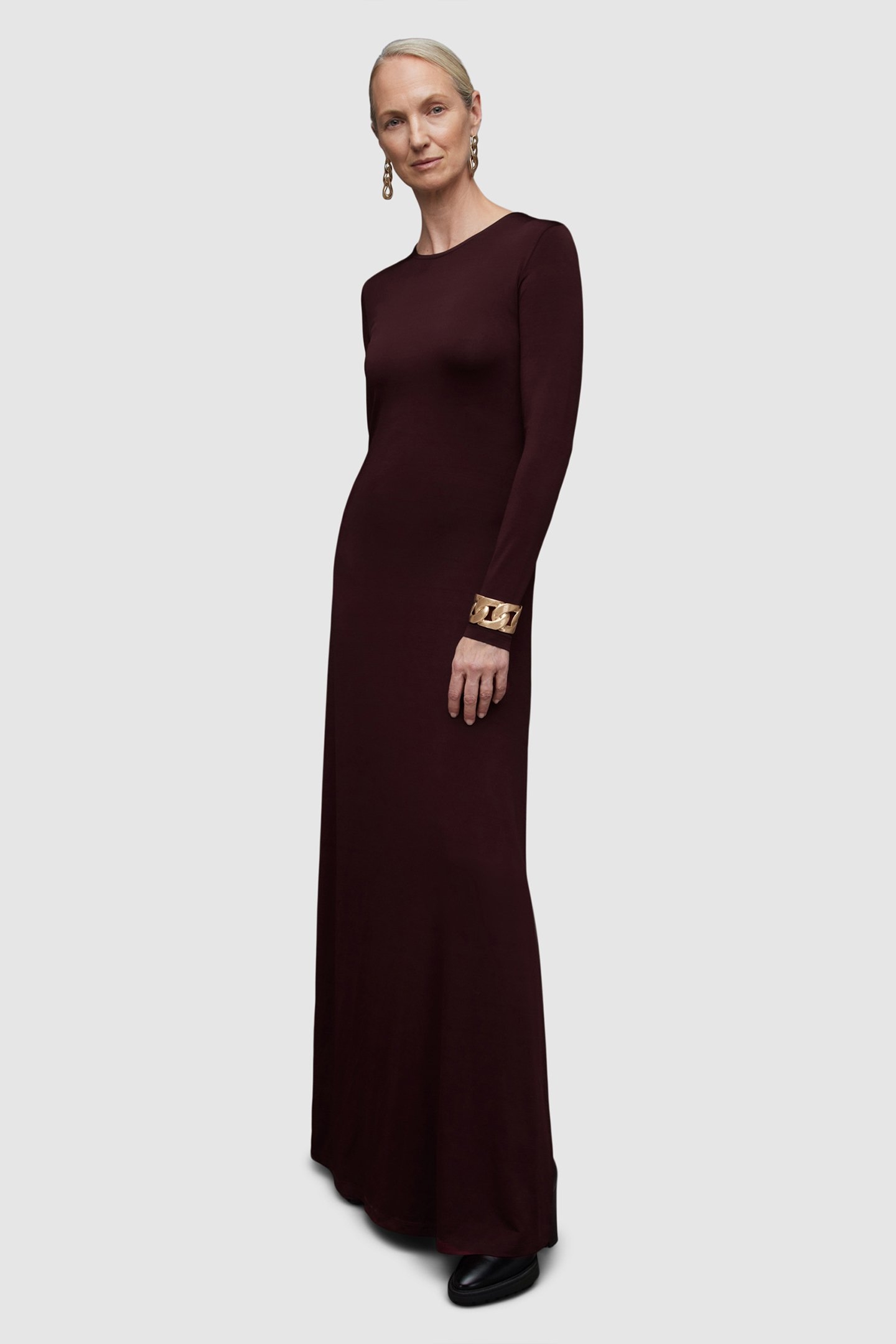 KATLYN LS MAXI DRESS WINTER ORCHID RED 5