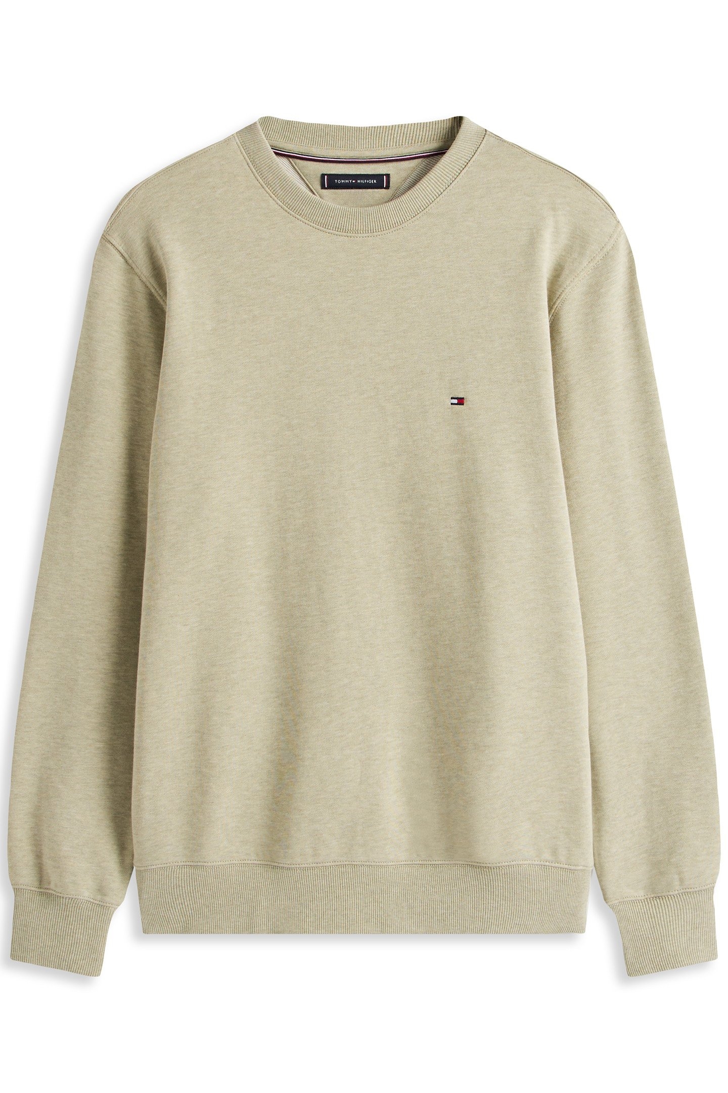 ESSENTIAL TERRY CREW NECK SLIM FIT SWEATER KAKI 4