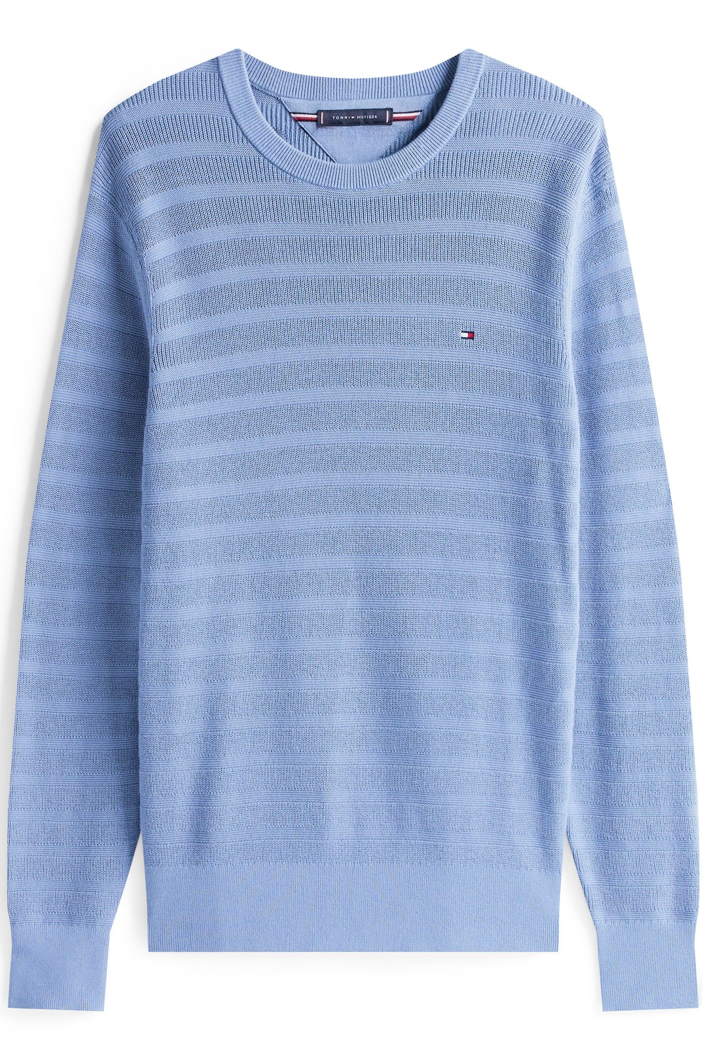 REGULAR FIT STRIPE STRUCTURE SWEATER BRISK BLUE 4