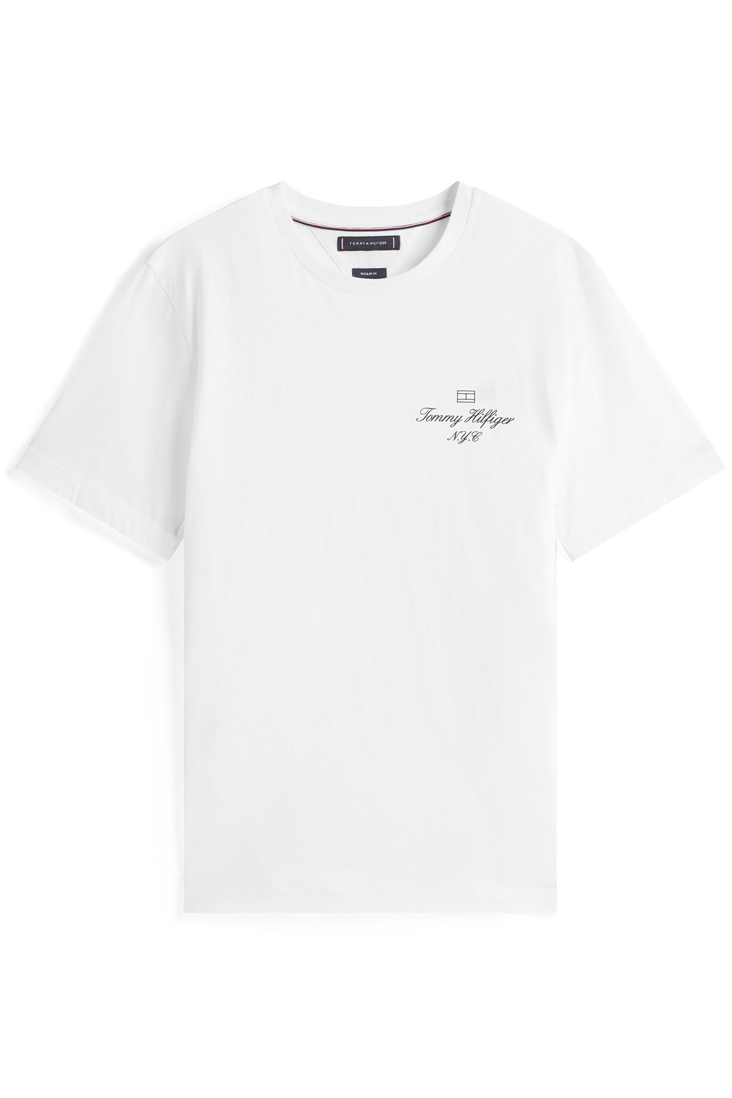 OUTLINE FLAG SCRIPT REGULAR FIT T-SHIRT WHITE 3