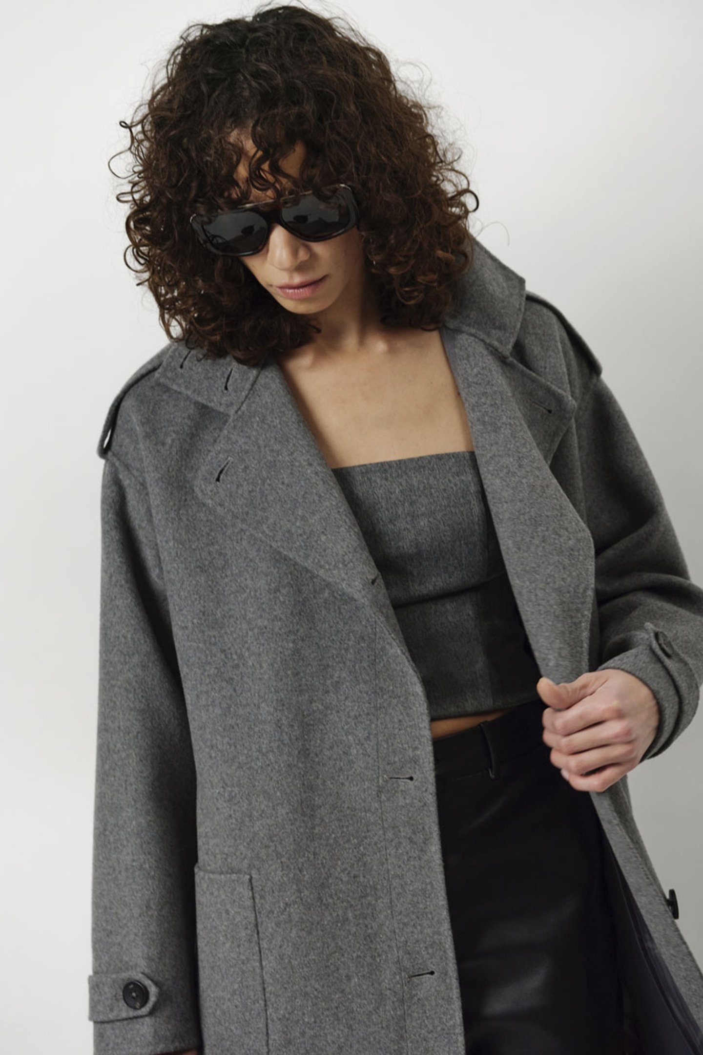 BOSA WOOL BLEND TRENCHCOAT GREY MIST 6