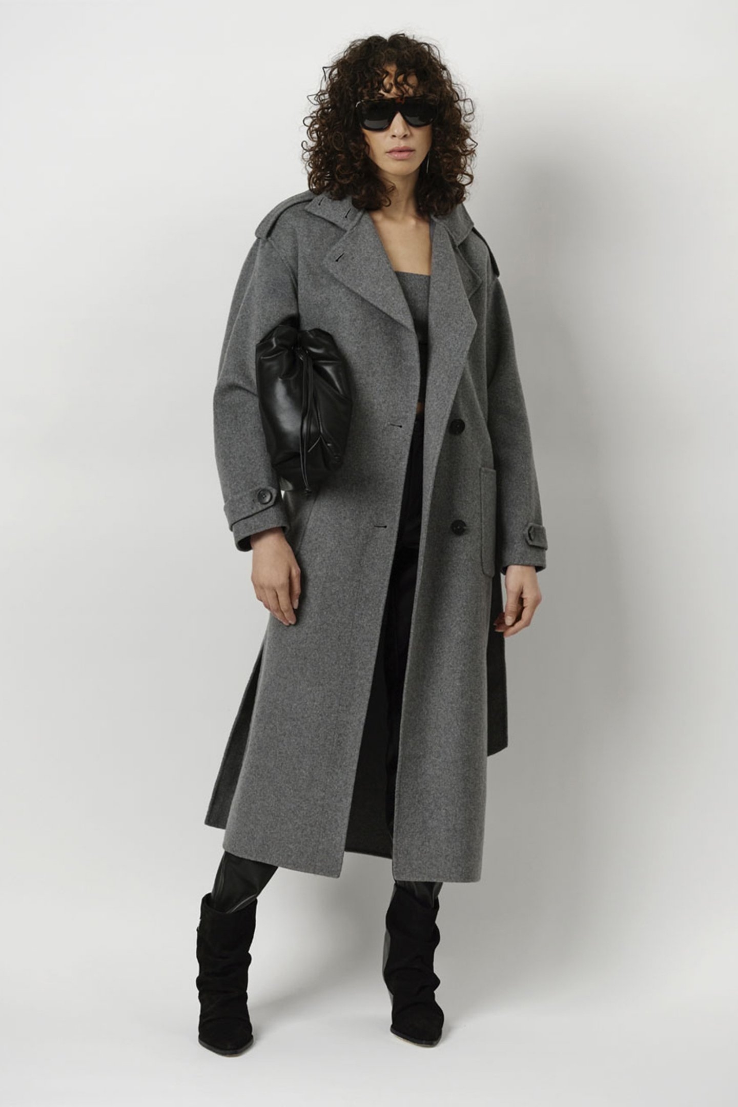 BOSA WOOL BLEND TRENCHCOAT GREY MIST 5