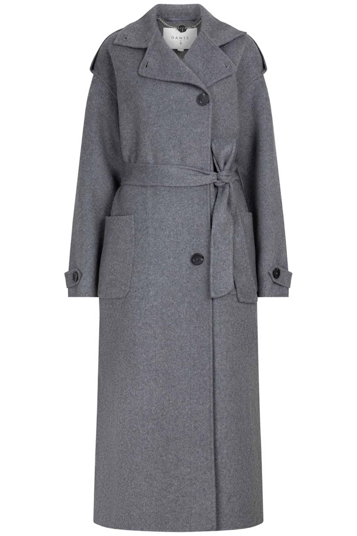 BOSA WOOL BLEND TRENCHCOAT GREY MIST 4