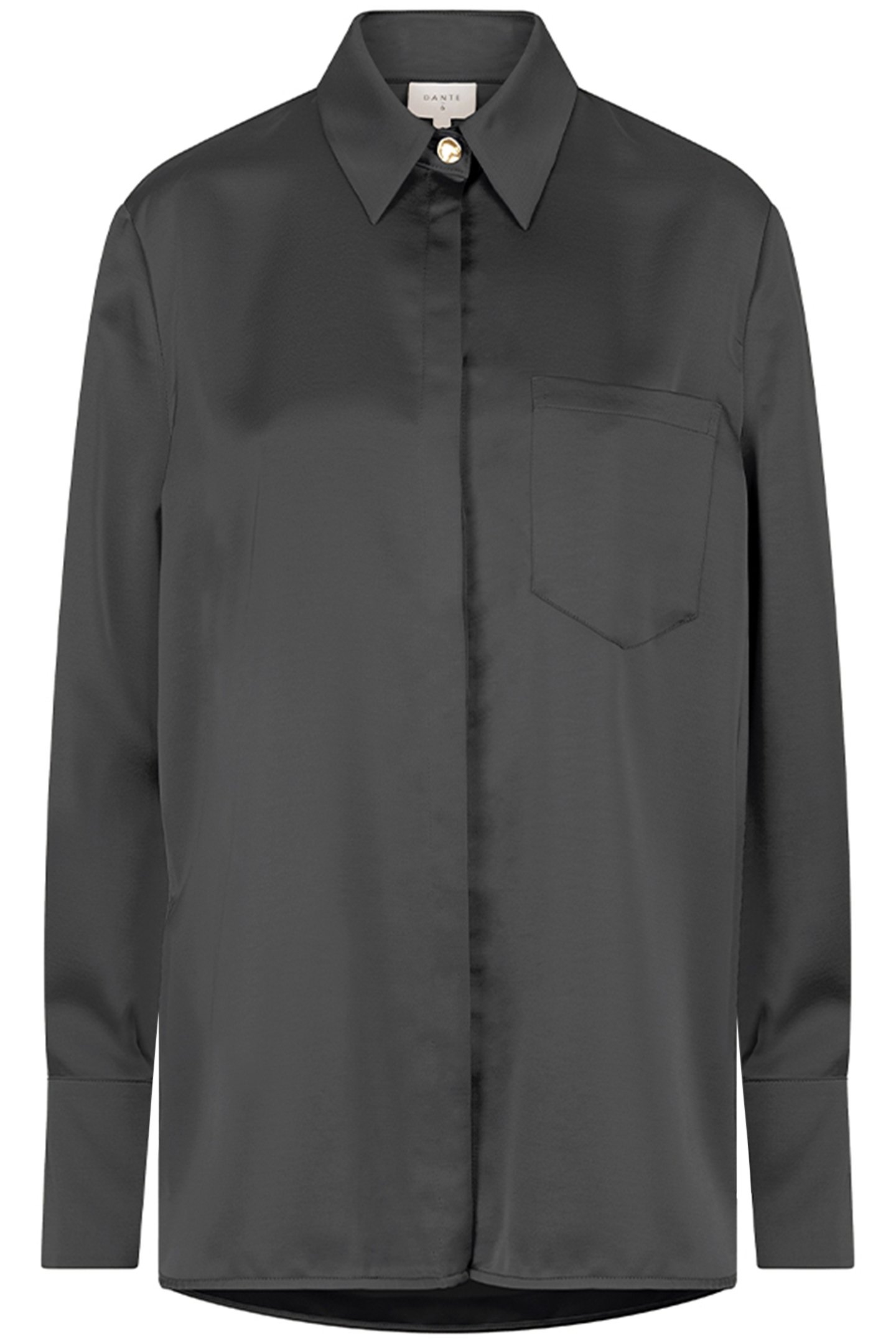 LOUDA SATIN LONG SHIRT URBAN GREY 1