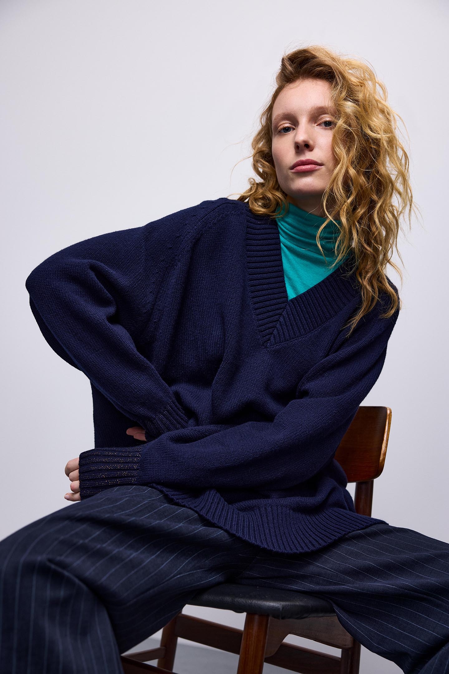 TROUSERS PUNTO VINTAGE STRIPE MIDNIGHT BLUE 3