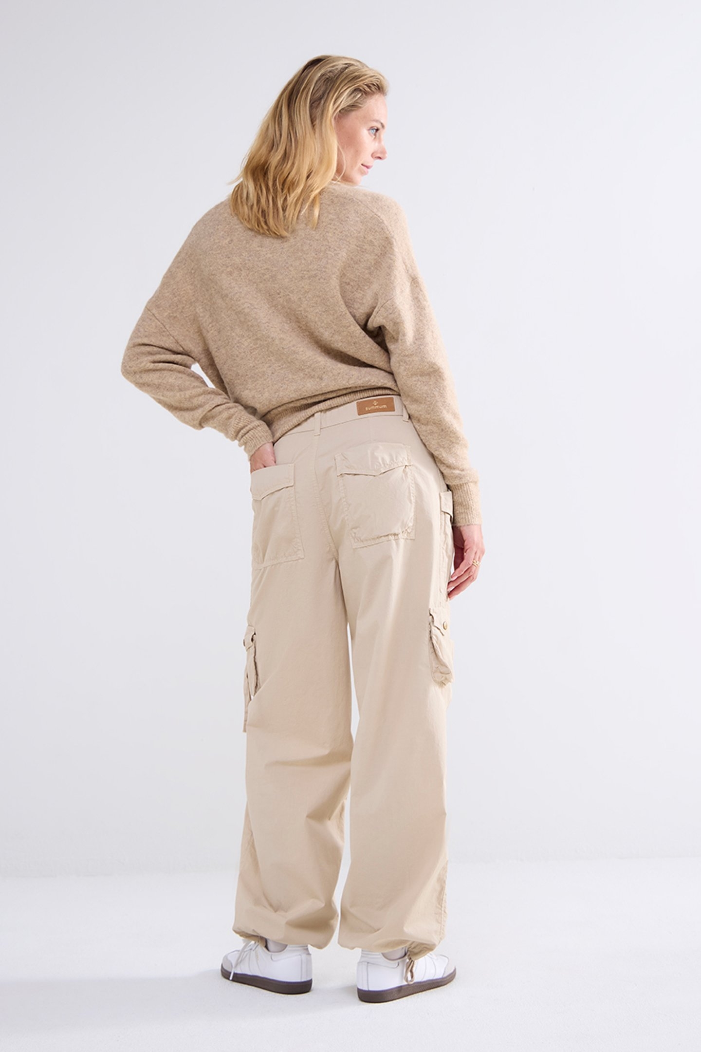 LOOSE CARGO PANTS LT CRISPY PLAIN WEAVE DUNE 2