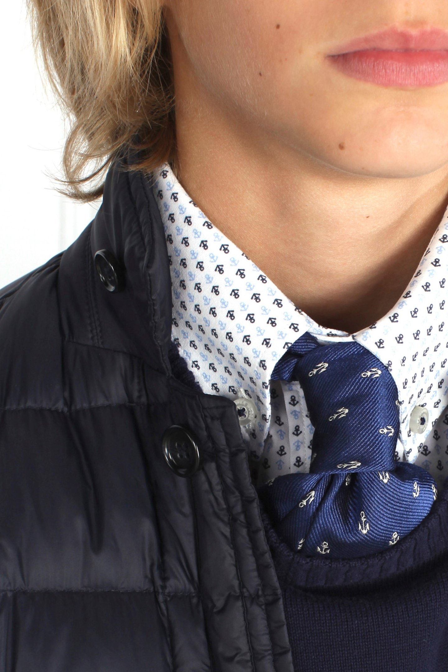 NYLON COMMUNION QUILTED BLAZER BLUE 4