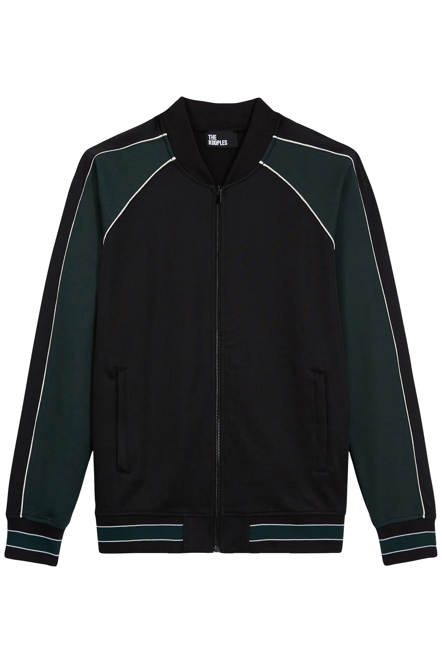 ZIP-UP SWEATSHIRT WITH RAGLAN SLEEVES VERT BOUTEILLE 3