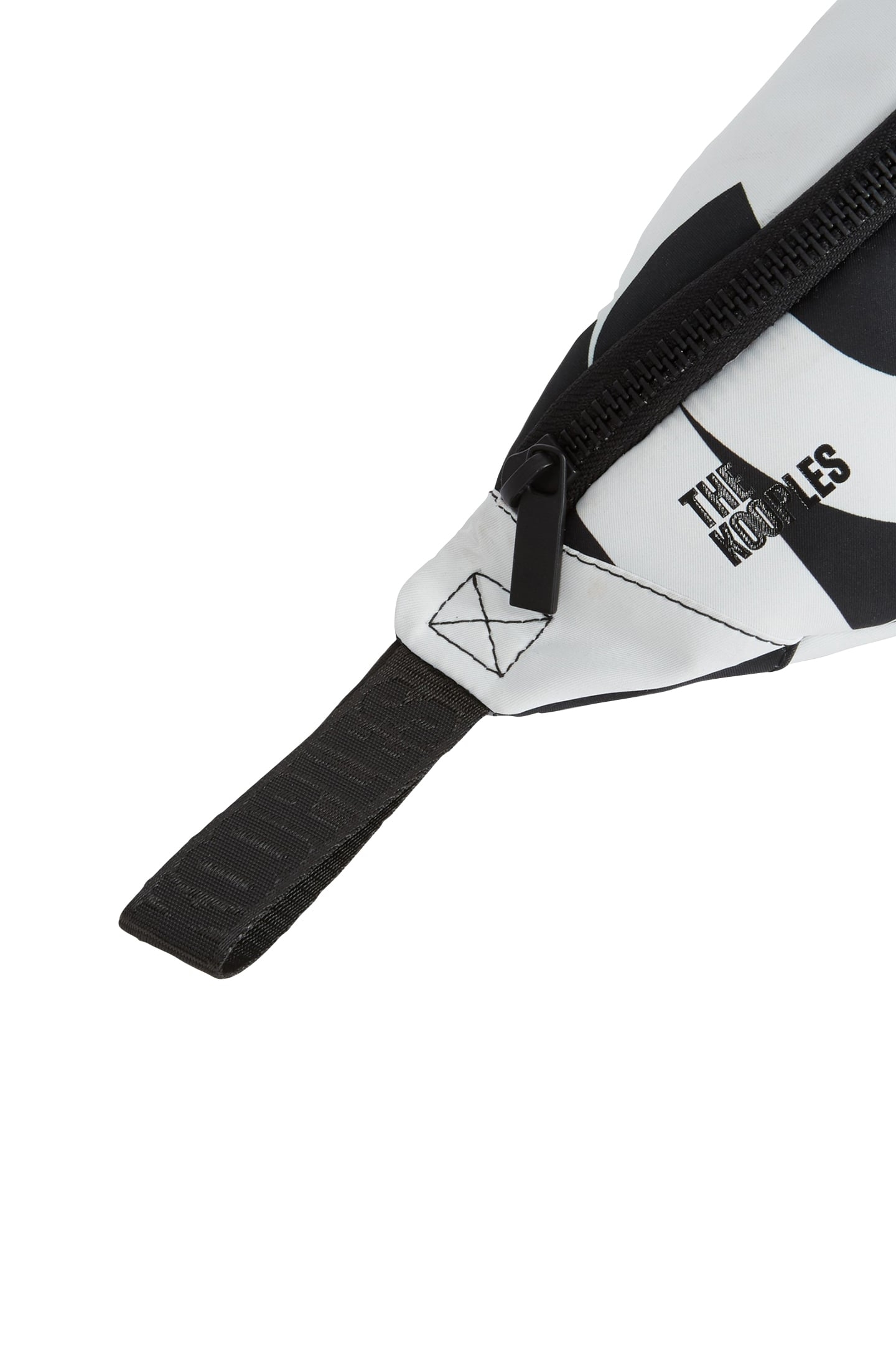 PRINTED NYLON BELT BAG BLACK/WHITE 3