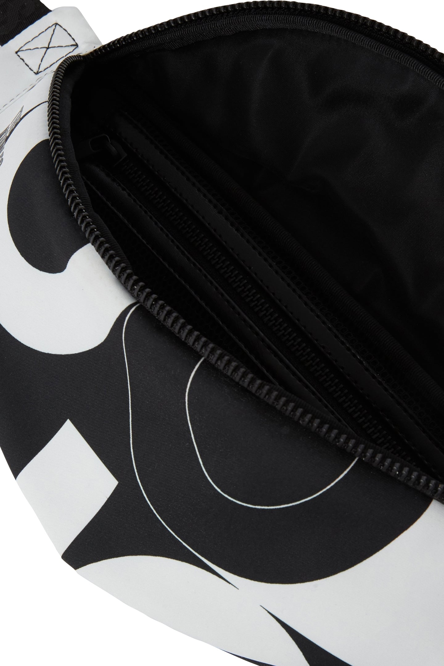 PRINTED NYLON BELT BAG BLACK/WHITE 2