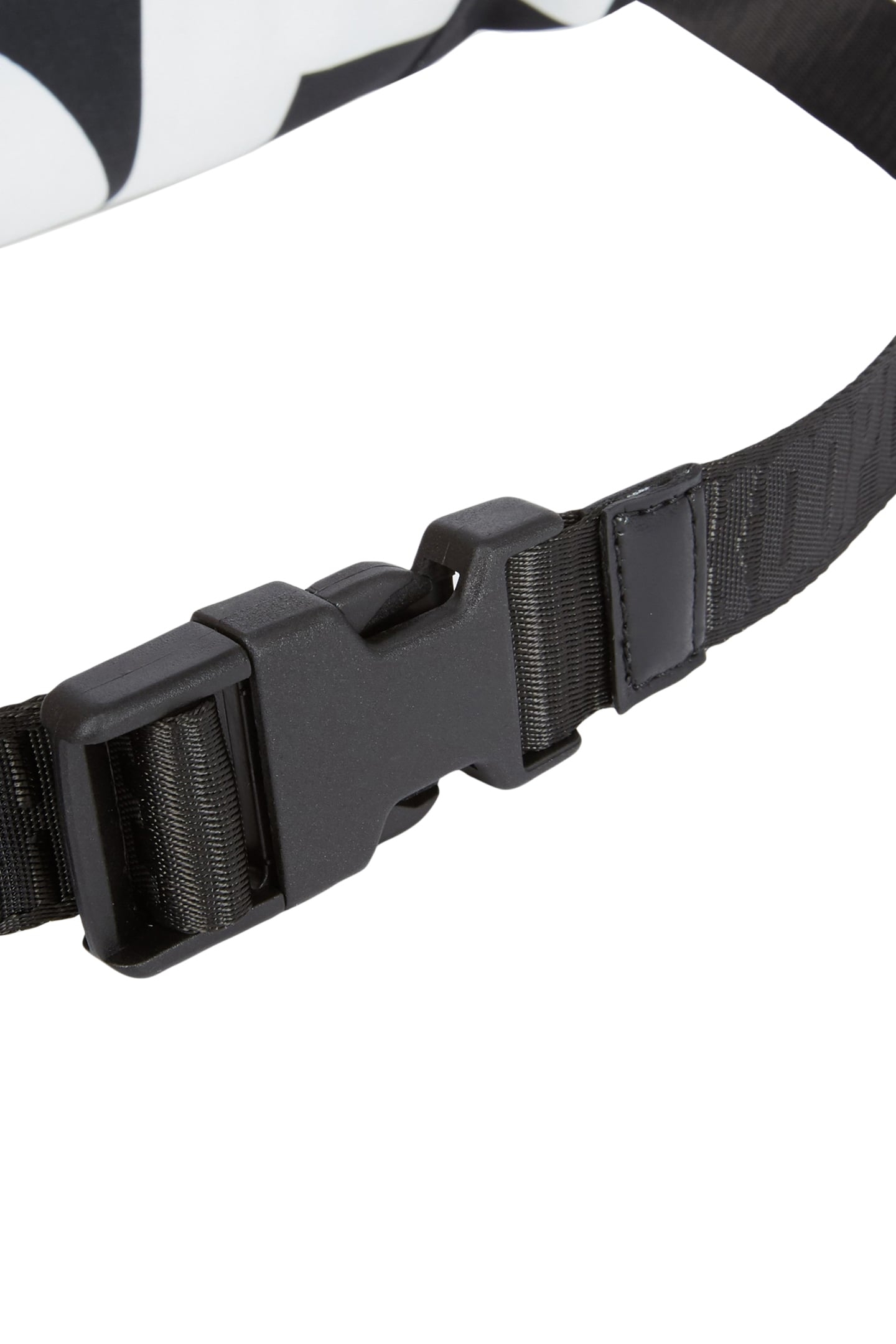 PRINTED NYLON BELT BAG BLACK/WHITE 4