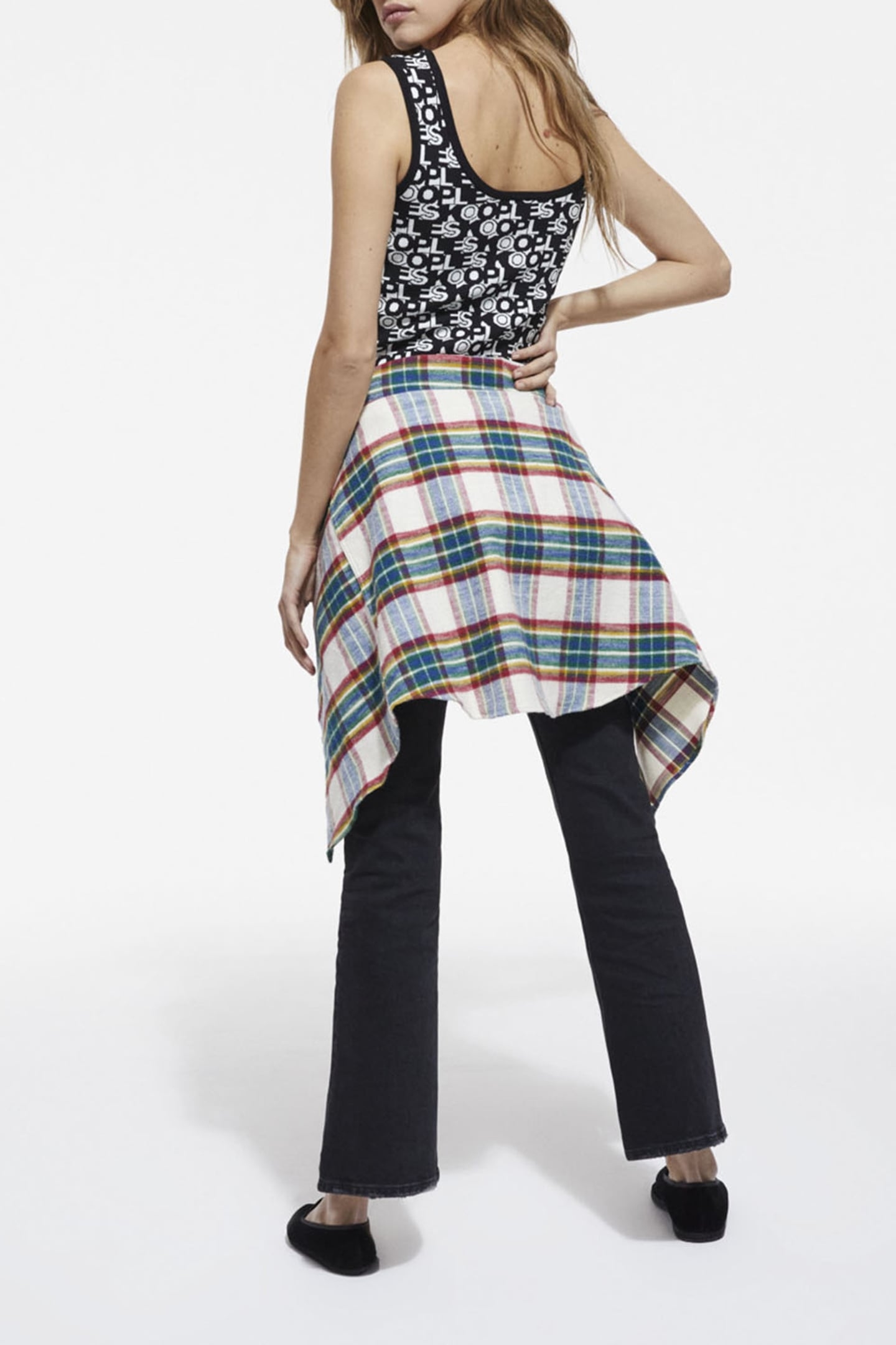 TOP COURT EN JACQUARD ALL OVER LOGO BLACK WHITE 4