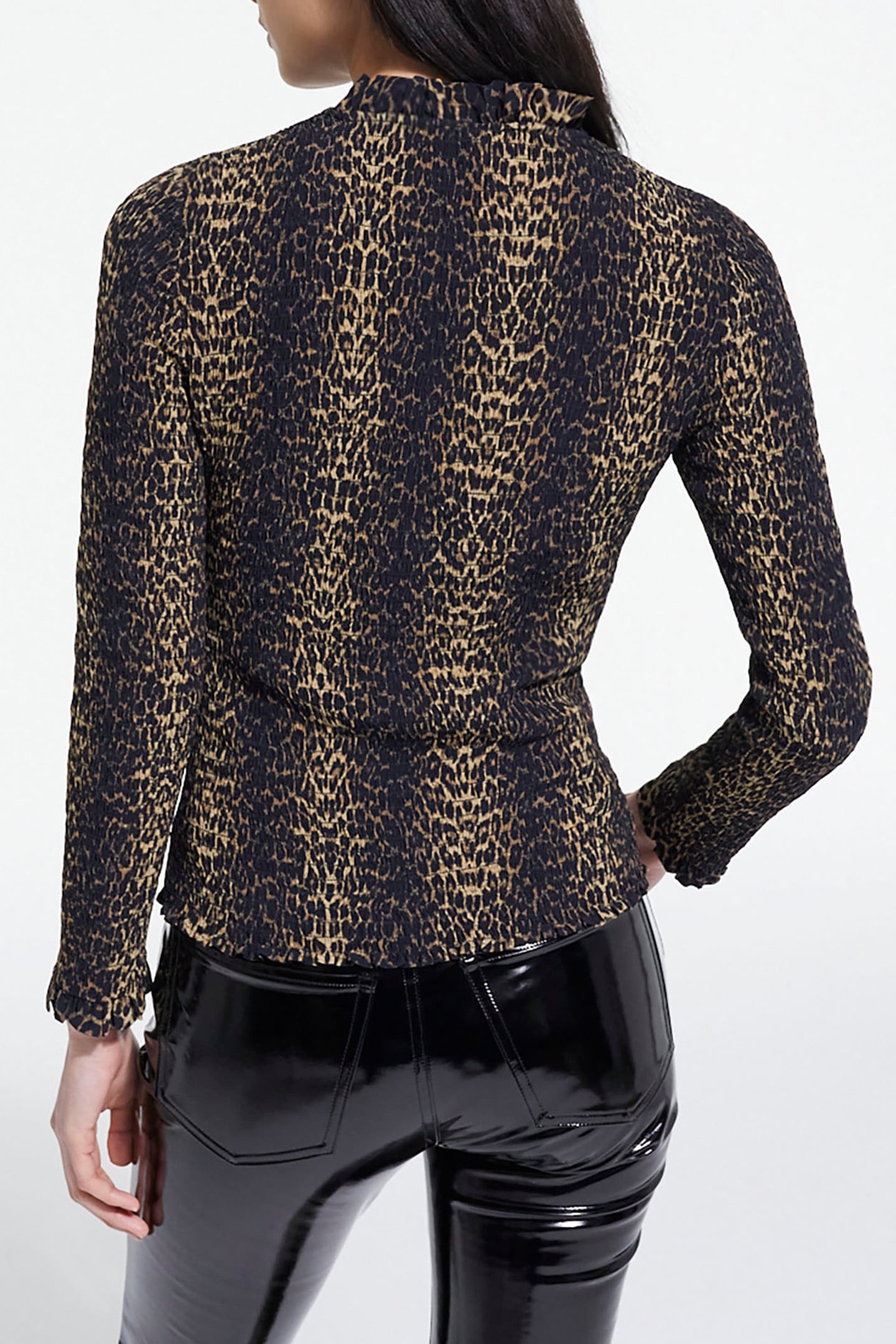 TOP MANCHES LONGUES SMOCK STRIPY LEOPARD 2