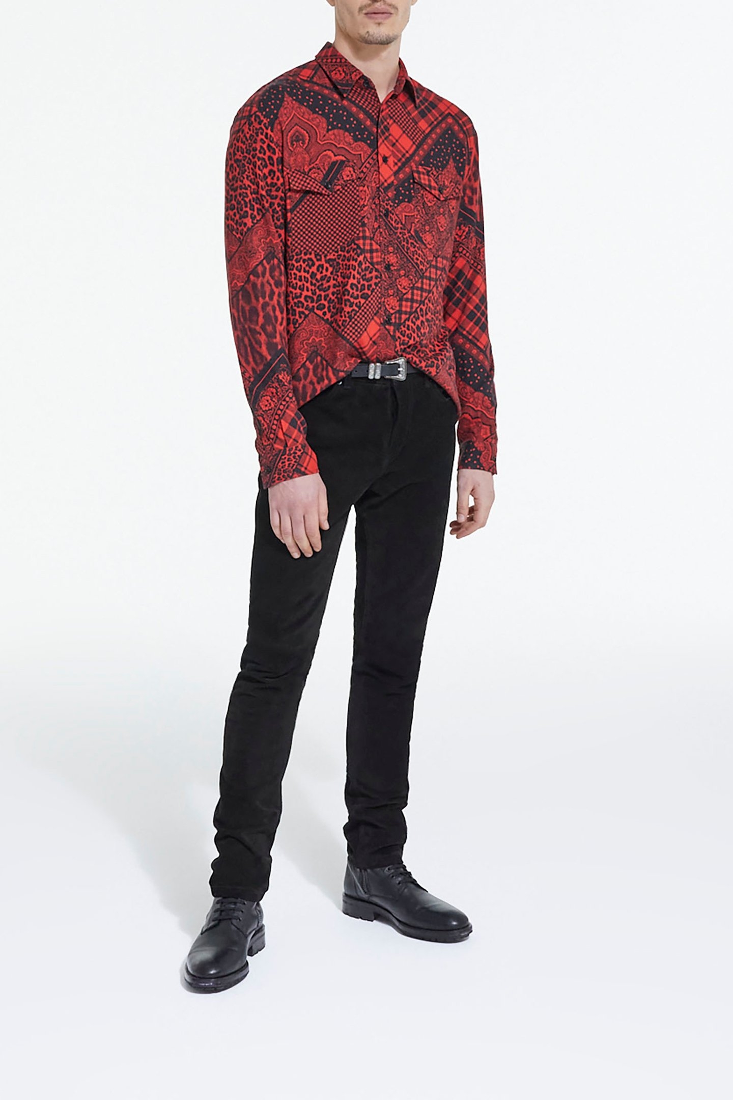LONG SLEEVE SHIRT BLACK-RED 3