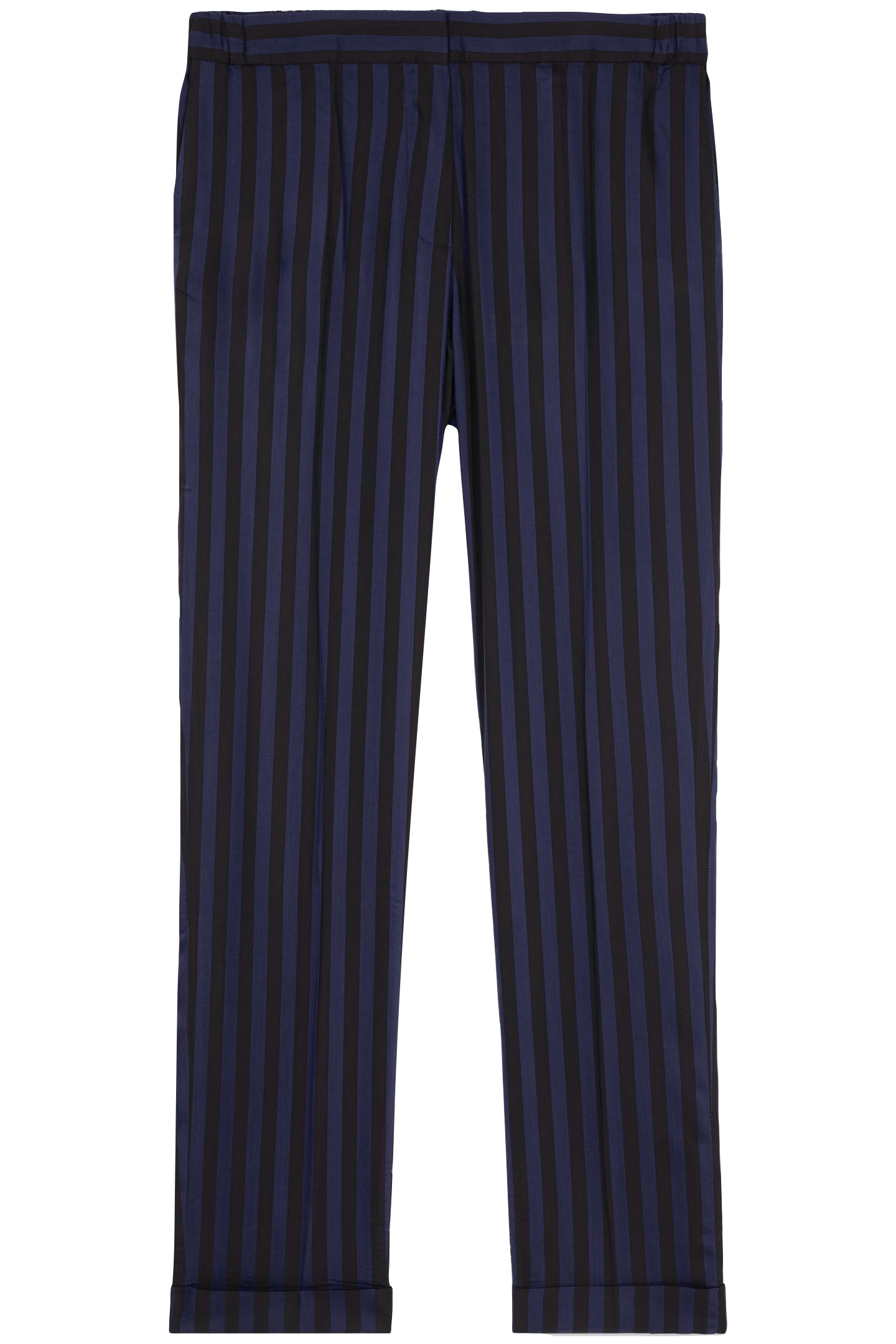 STRAIGHT FLOWING PANTS BLACK NAVY 3