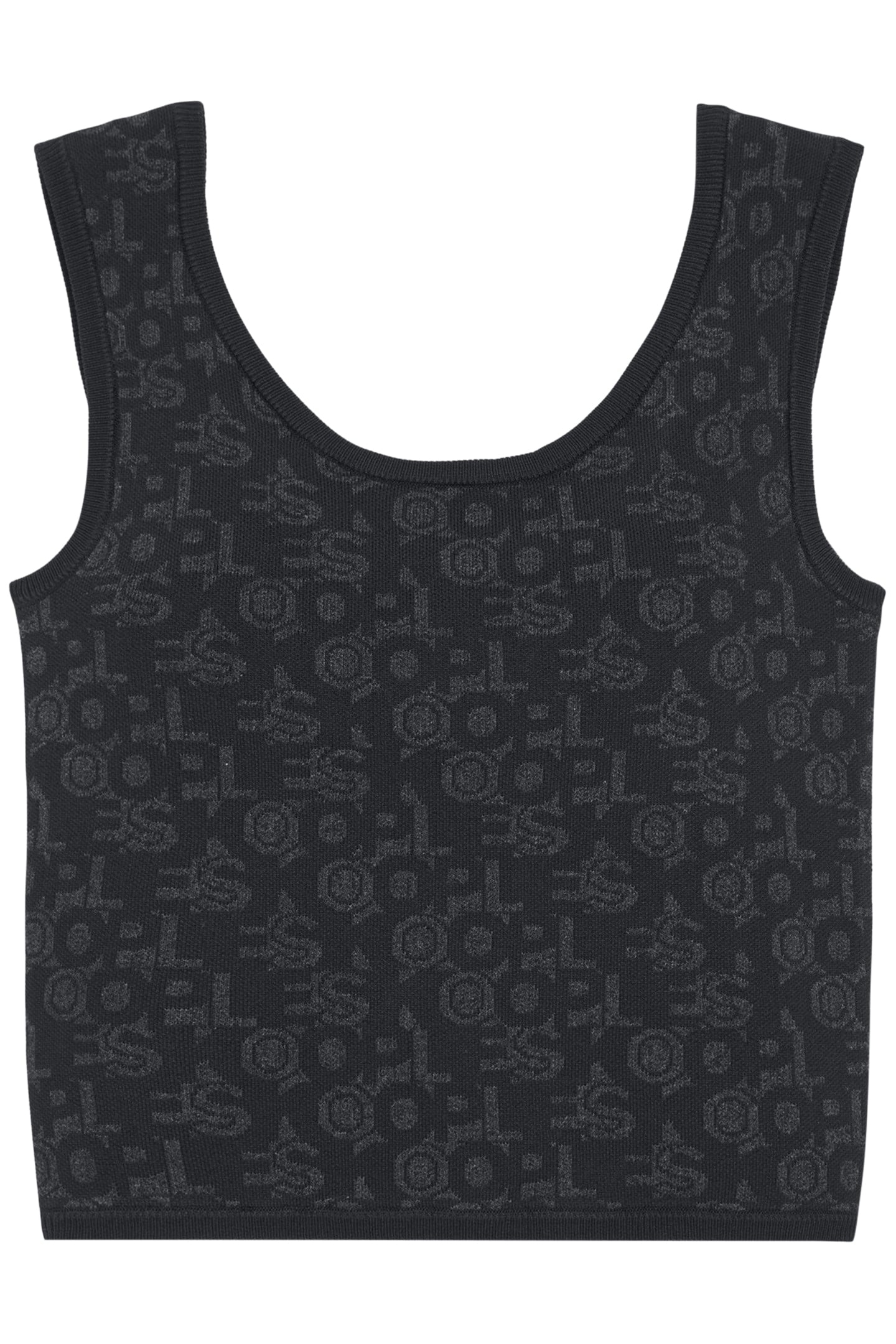 TOP COURT EN JACQUARD LOGO ALL OVER BLACK DARK GREY 5
