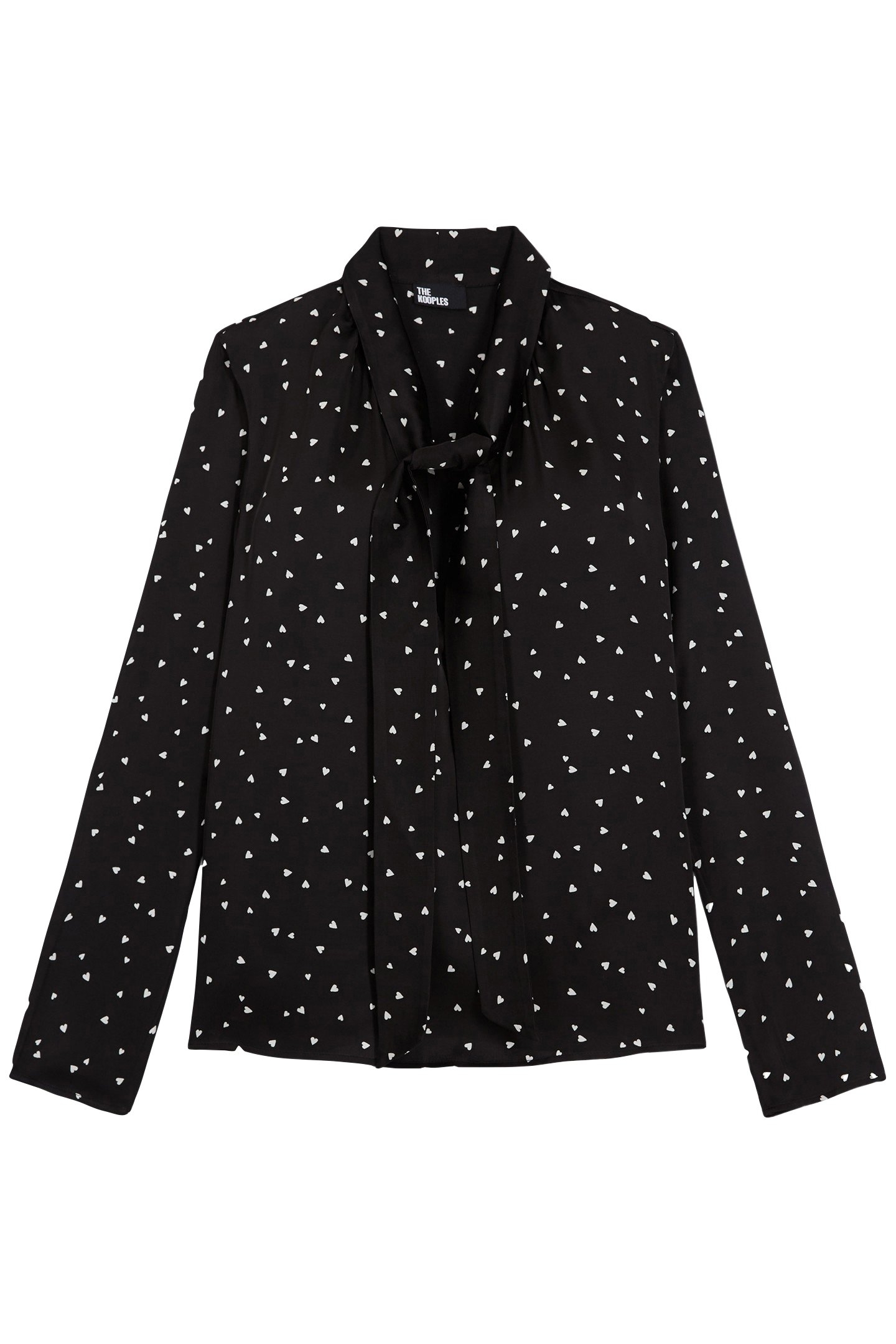 LITTLE HEARTS BLACK LAVALIERE TOP BLACK 5