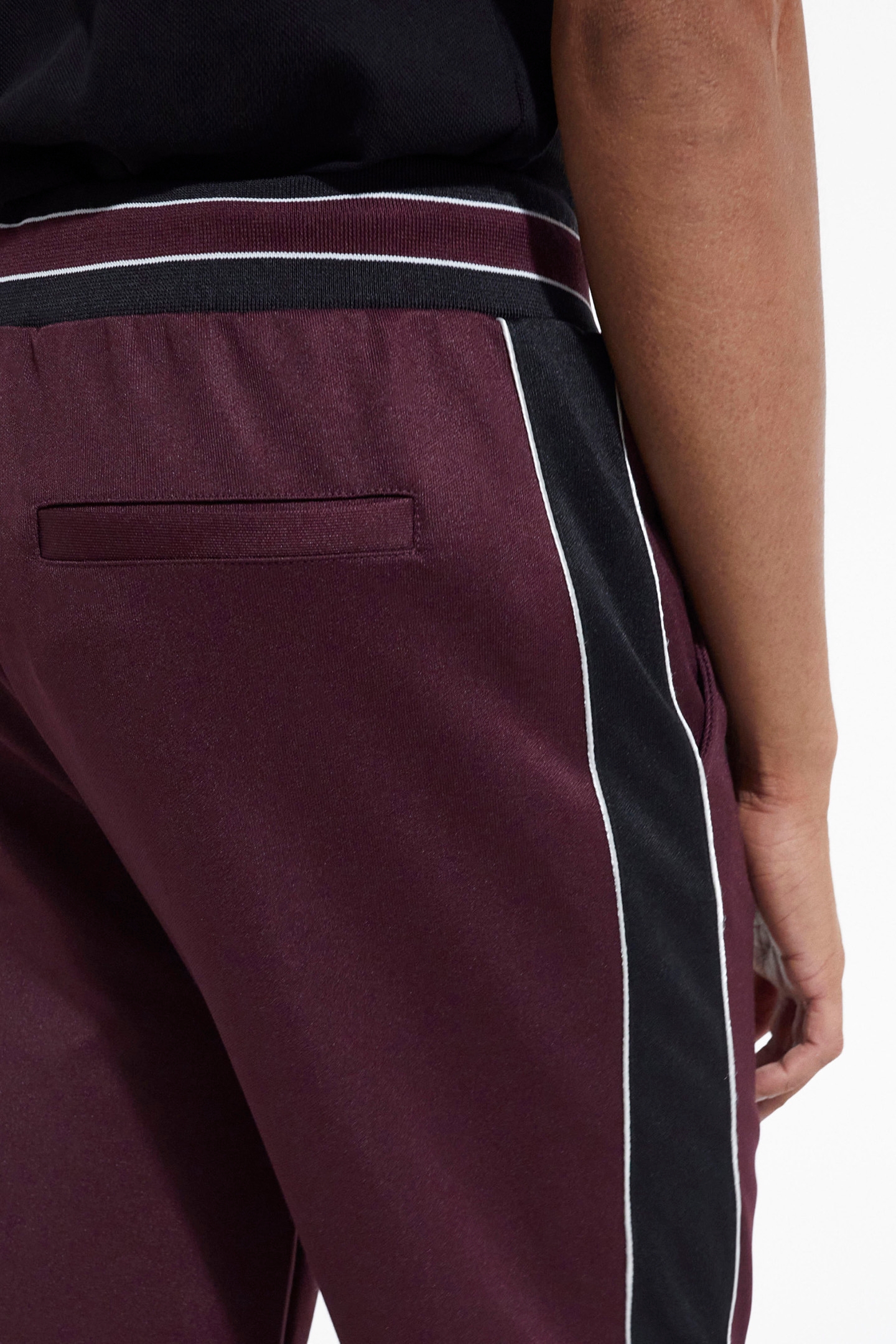 JOGGING JACKETS WITH CONTRASTING STRIPS BURGUNDY 6