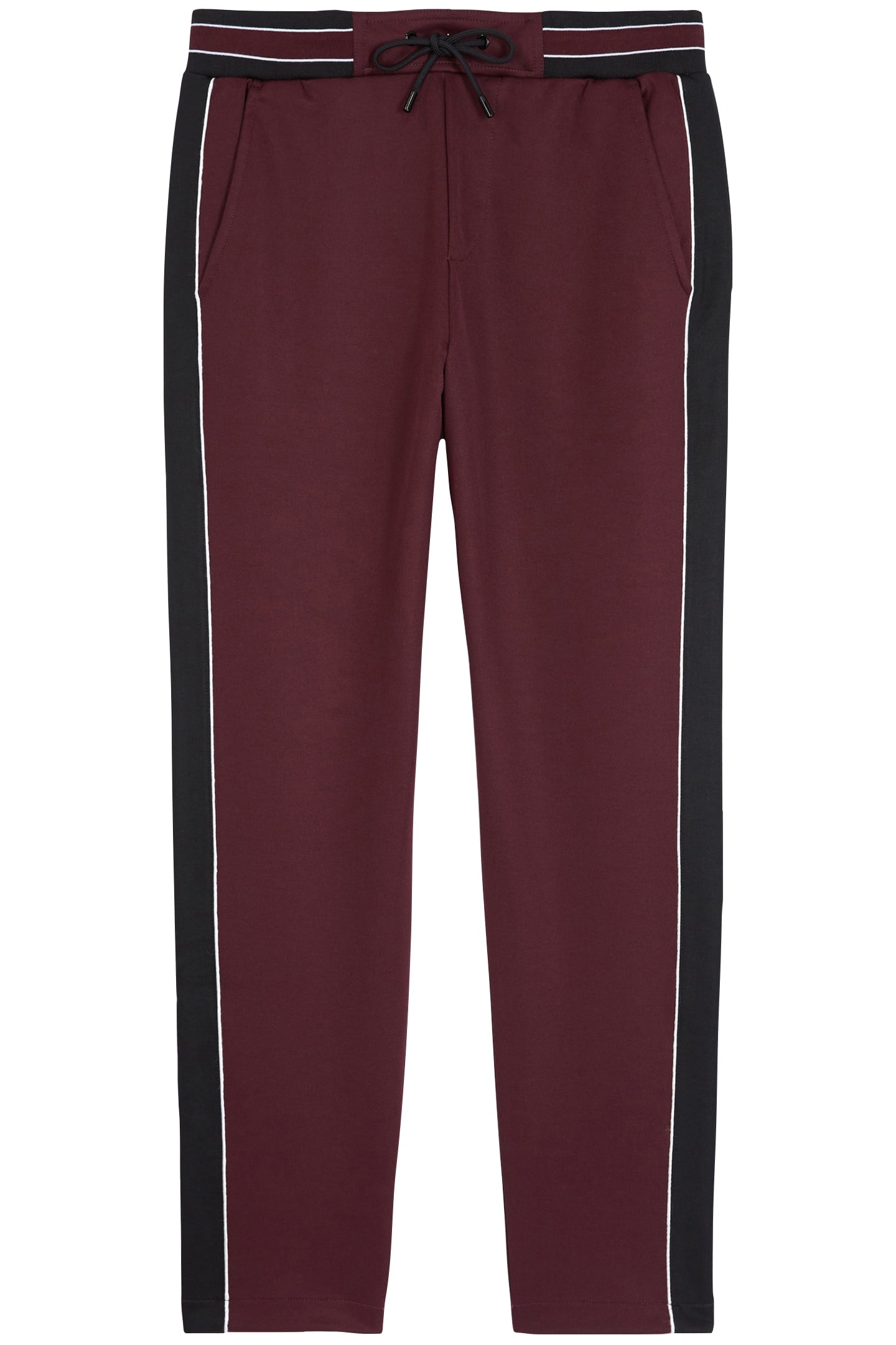 JOGGING JACKETS WITH CONTRASTING STRIPS BURGUNDY 4