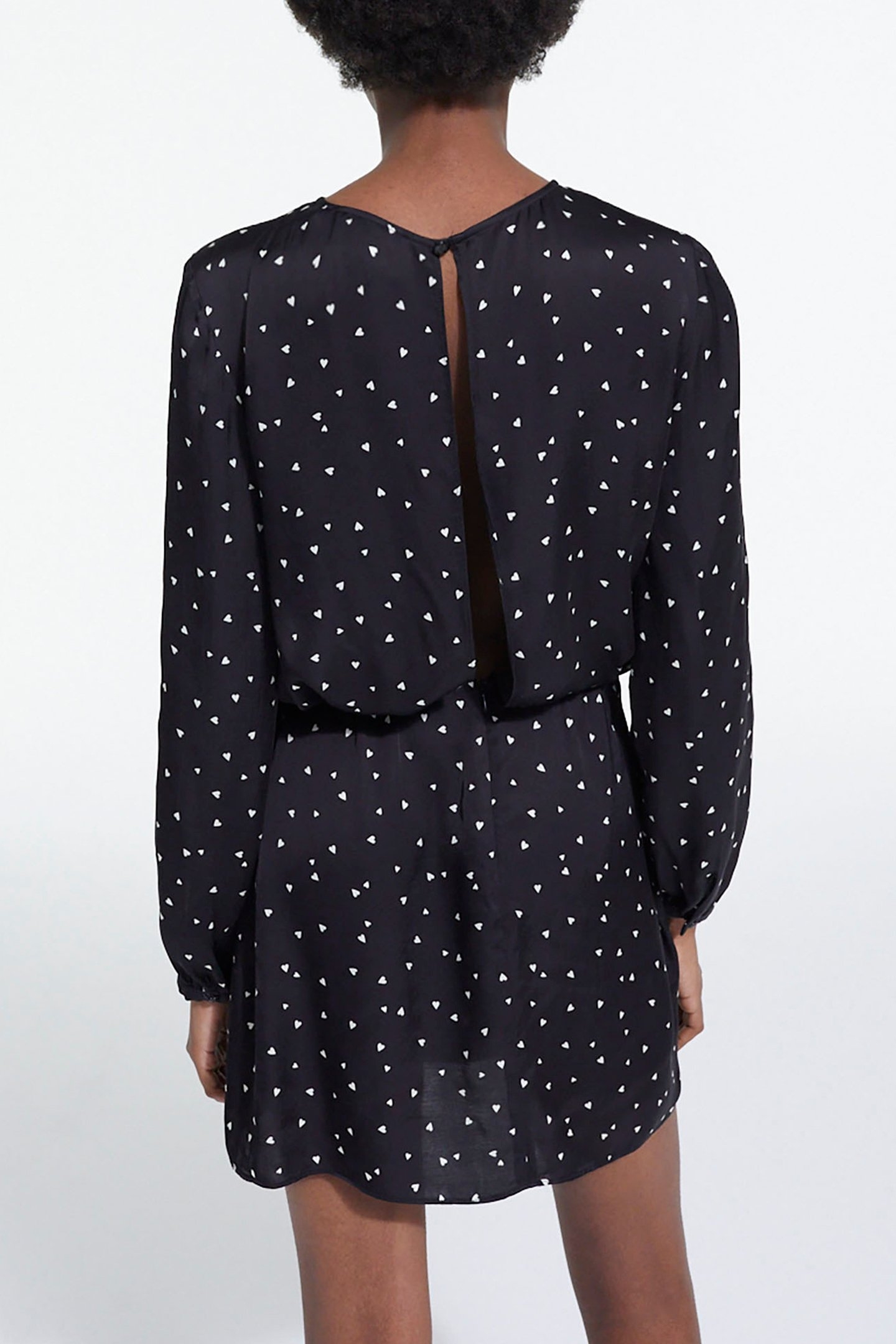 SHORT LITTLE HEARTS BLACK DRESS BLACK 2