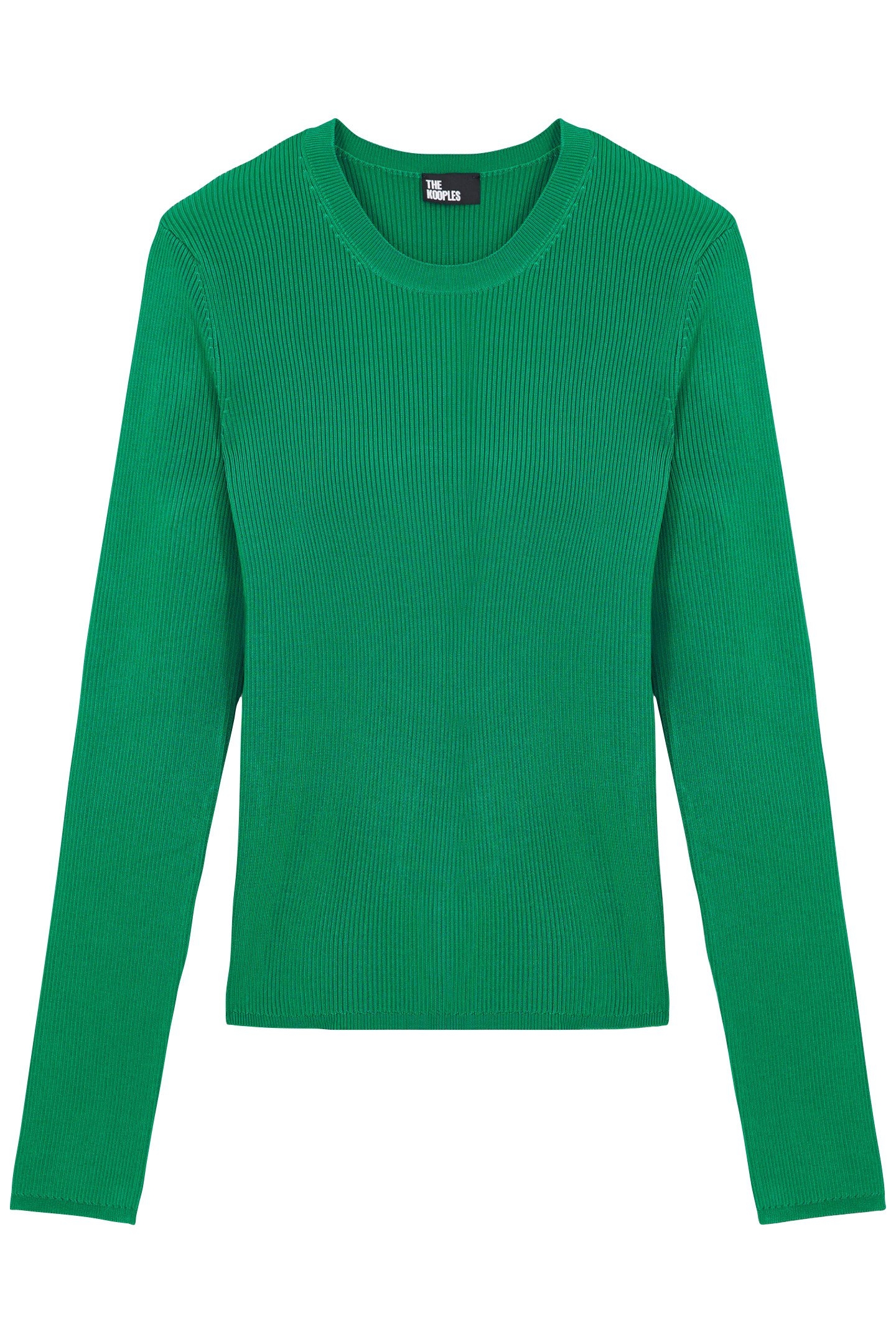 ROUND NECK LONG SLEEVE VISCOSE SWEATER GREEN 3