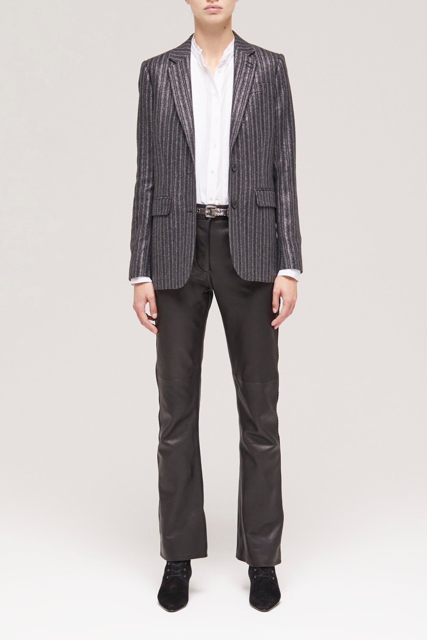 SINGLE CROSSED JACKET BLACK 1