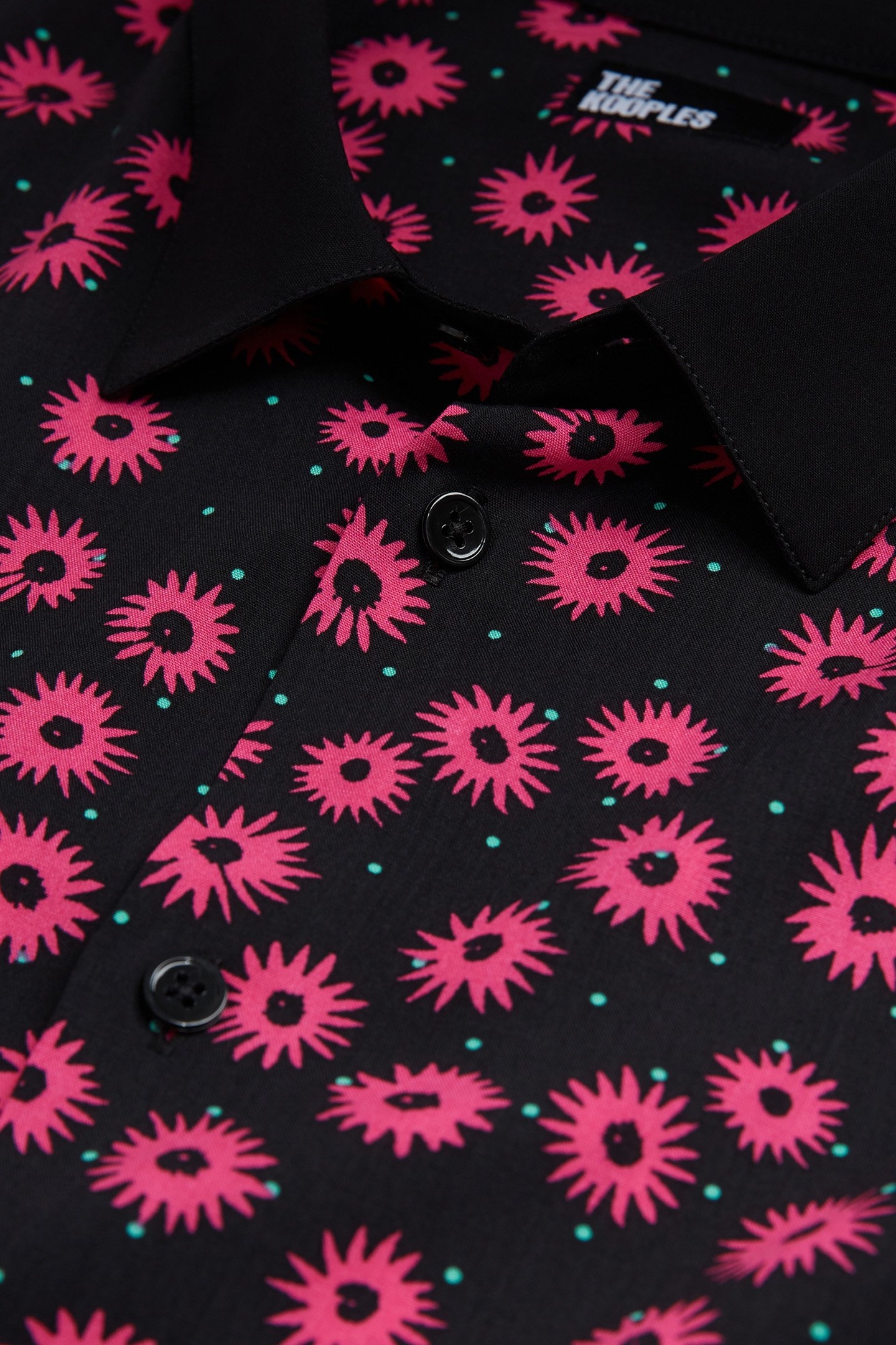 LONG-SLEEVED SHIRT WITH CLASSIC COLLAR BLACK/PINK 2