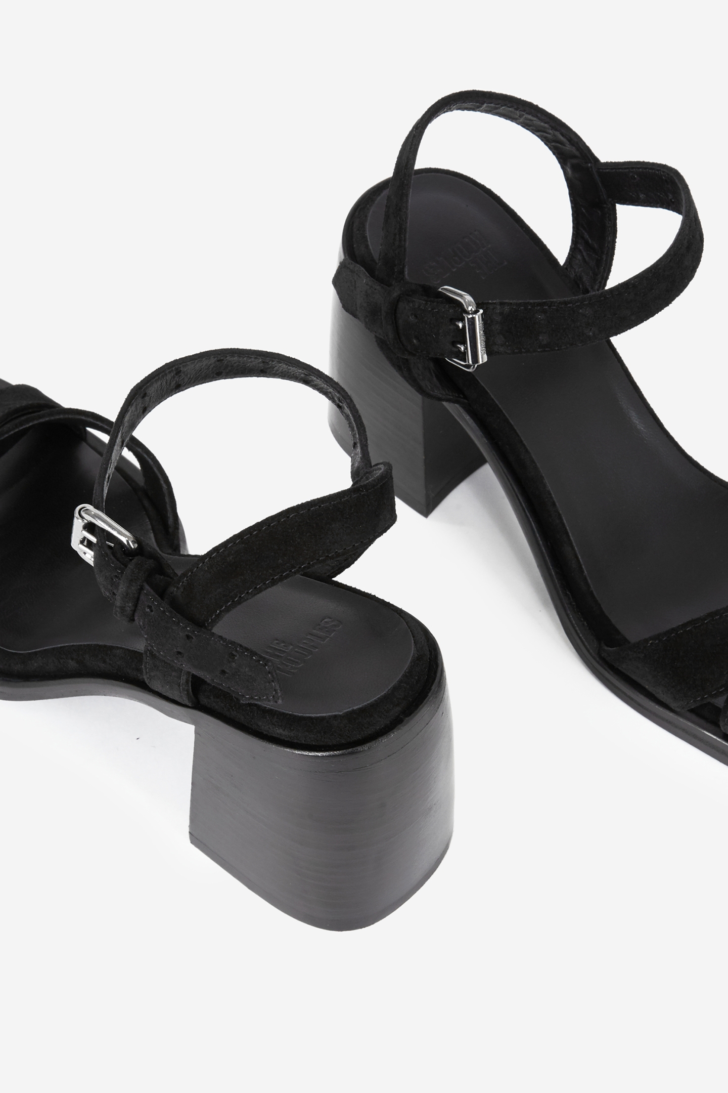 HIGH-HEEL LEATHER SANDALS BLACK 3